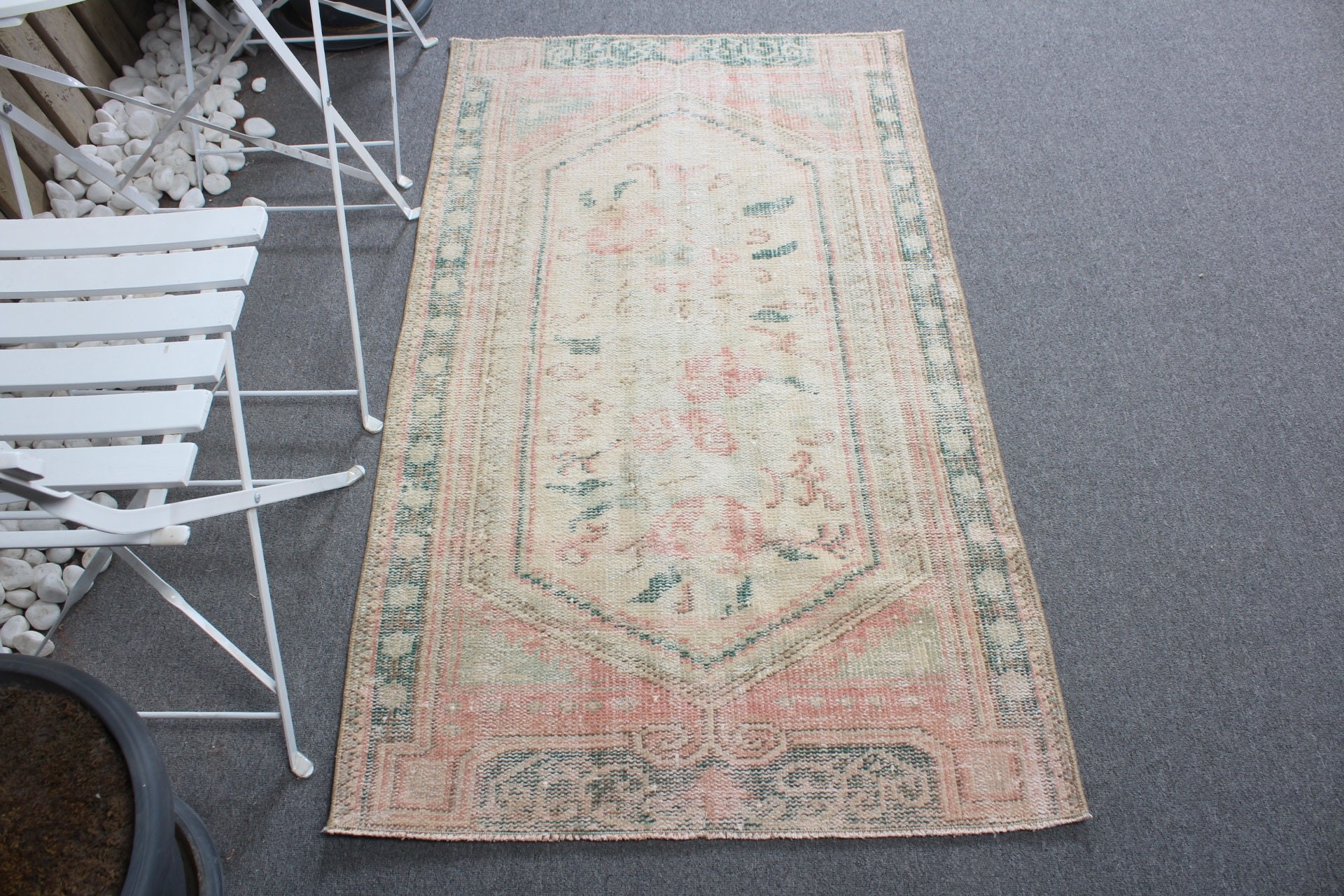 Nursery Rugs, Rugs for Wall Hanging, Vintage Rug, 2.8x4.9 ft Small Rug, Wool Rug, Turkish Rugs, Bedroom Rug, Green Kitchen Rug, Entry Rug