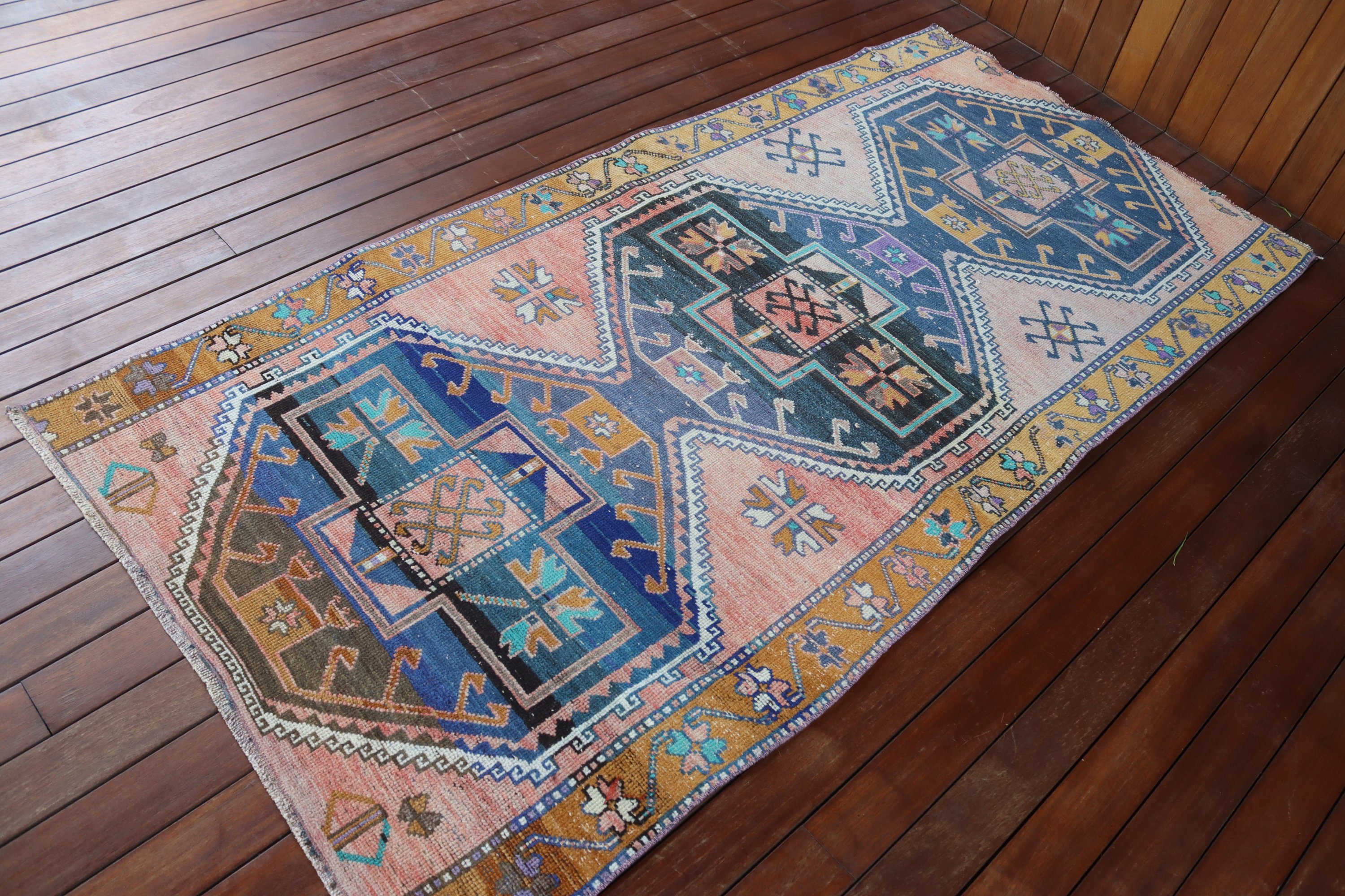 Neutral Rug, Indoor Rugs, Turkish Rug, Vintage Rugs, Vintage Area Rug, Blue Luxury Rug, Moroccan Rug, Tribal Rug, 3.5x7.2 ft Area Rugs