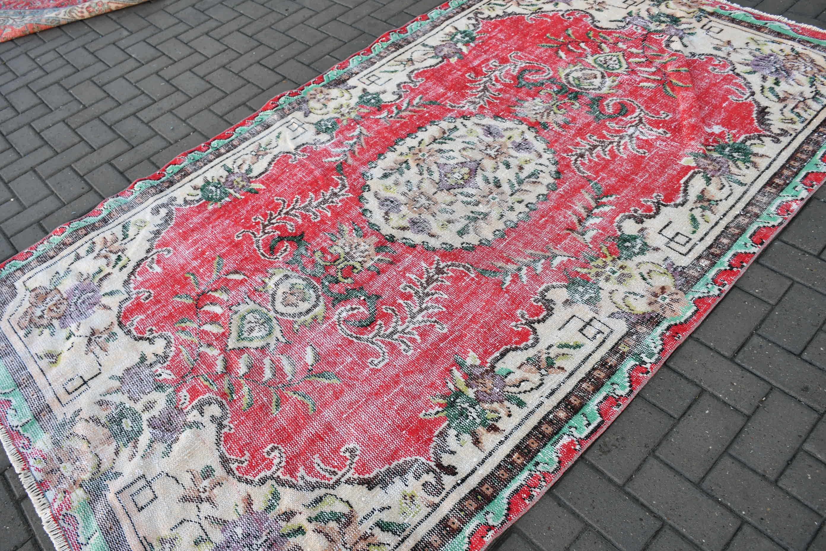 Home Decor Rug, Living Room Rug, Moroccan Rug, 5.4x8.9 ft Large Rugs, Dining Room Rugs, Vintage Rugs, Turkish Rugs, Red Moroccan Rug