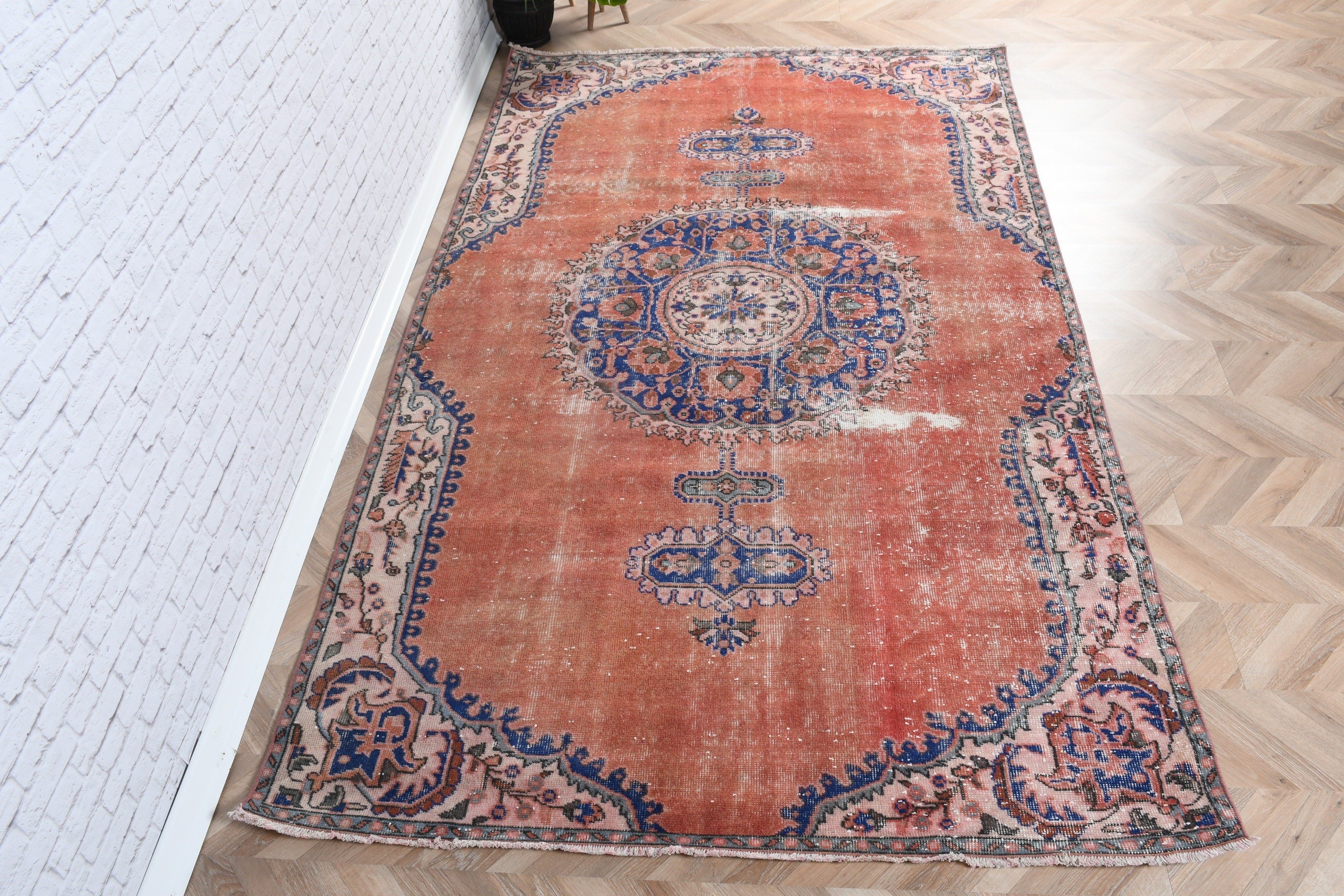 5.4x9.2 ft Büyük Halılar, Yemek Odası Halısı, Türk Halıları, Geometrik Halılar, Vintage Halı, Salon Halıları, Lüks Halılar, Aztek Halısı, Kırmızı Mutfak Halısı