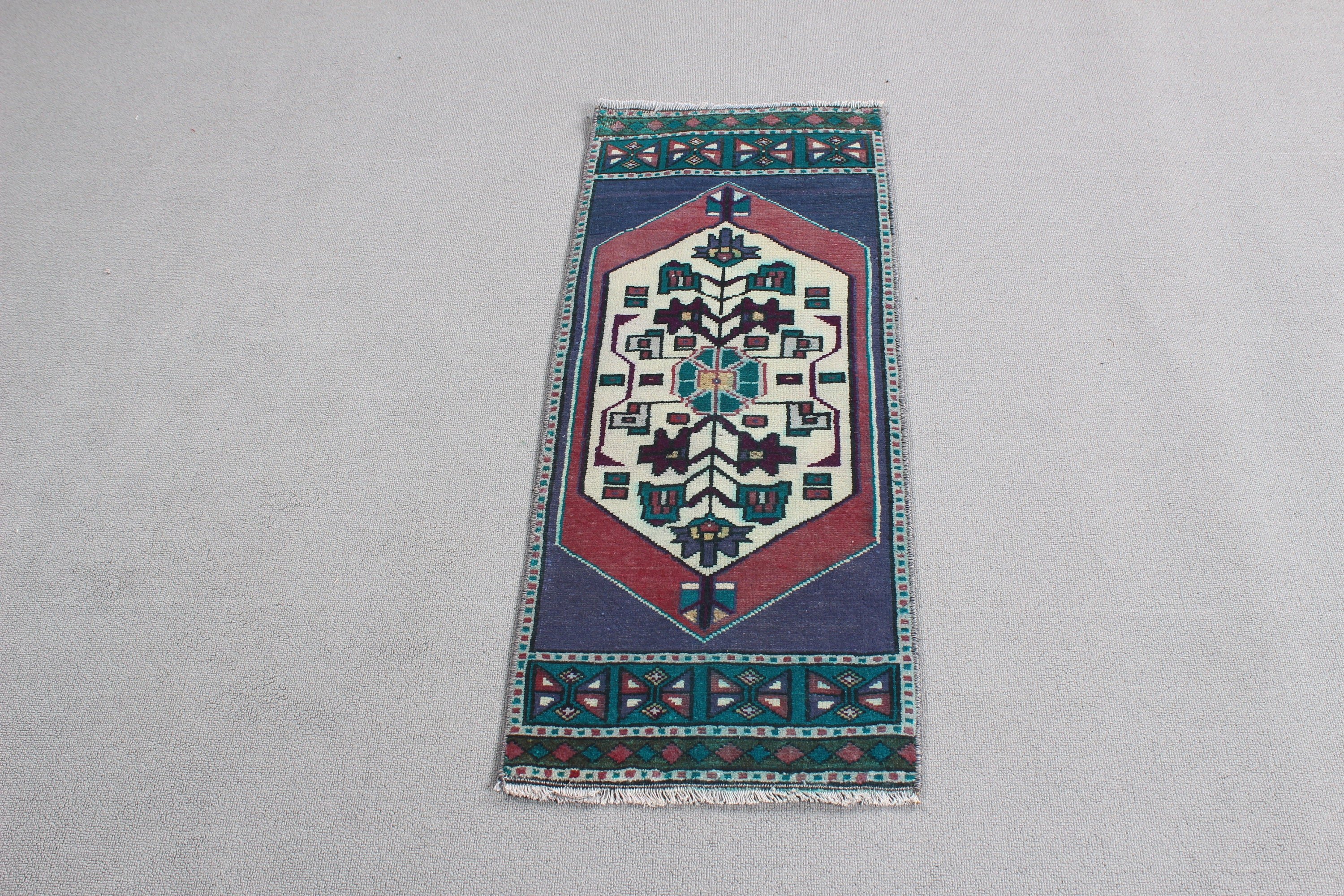 Ev Dekor Halıları, Araba Paspas Halısı, Bej Ev Dekor Halısı, Türk Halıları, Yatak Odası Halıları, Vintage Halılar, Küçük Vintage Halı, 1.3x3.2 ft Küçük Halılar