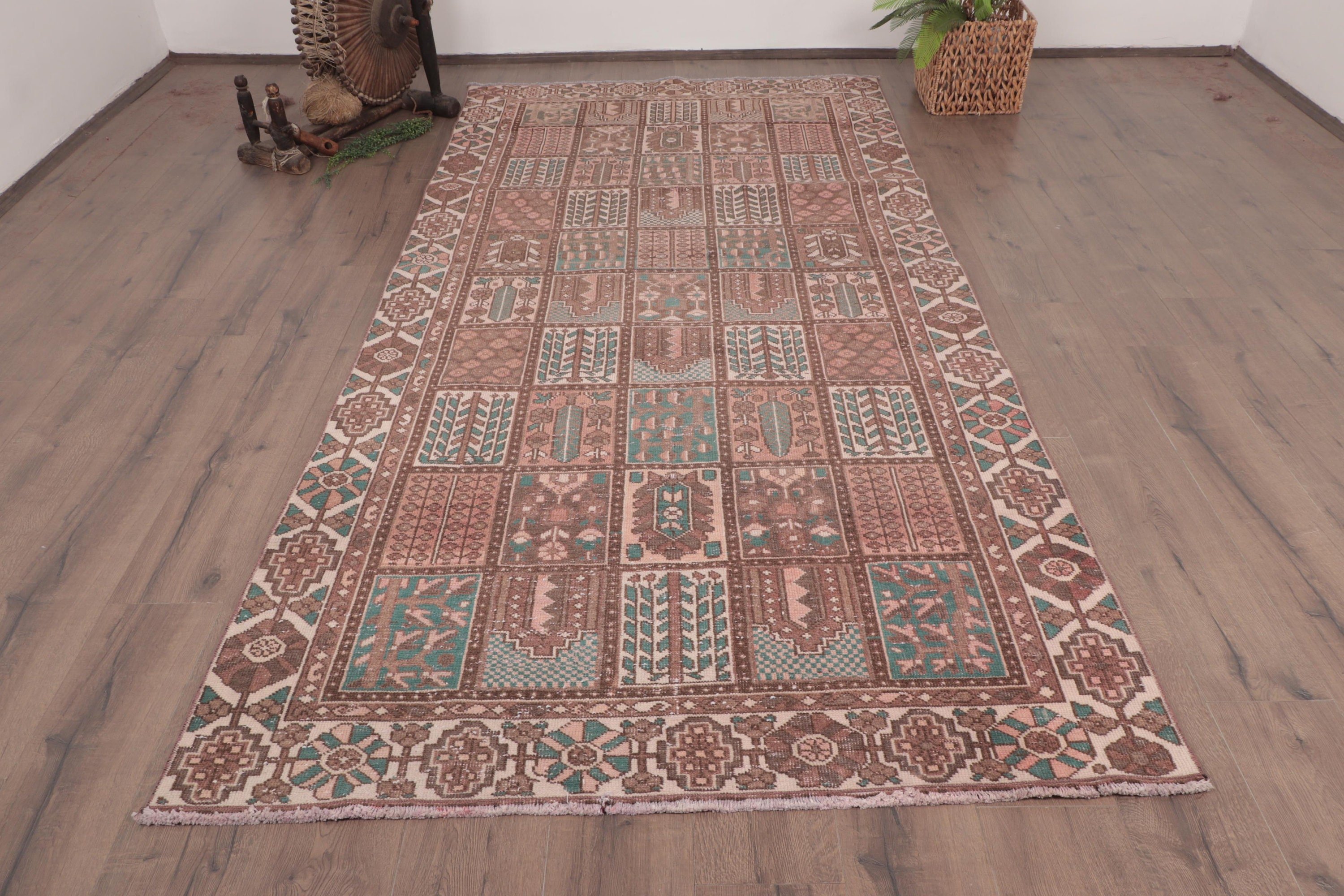 Bronze Luxury Rugs, Vintage Rugs, 4.7x9.8 ft Large Rugs, Turkish Rug, Salon Rugs, Moroccan Rugs, Bedroom Rug, Modern Rug, Large Oushak Rugs