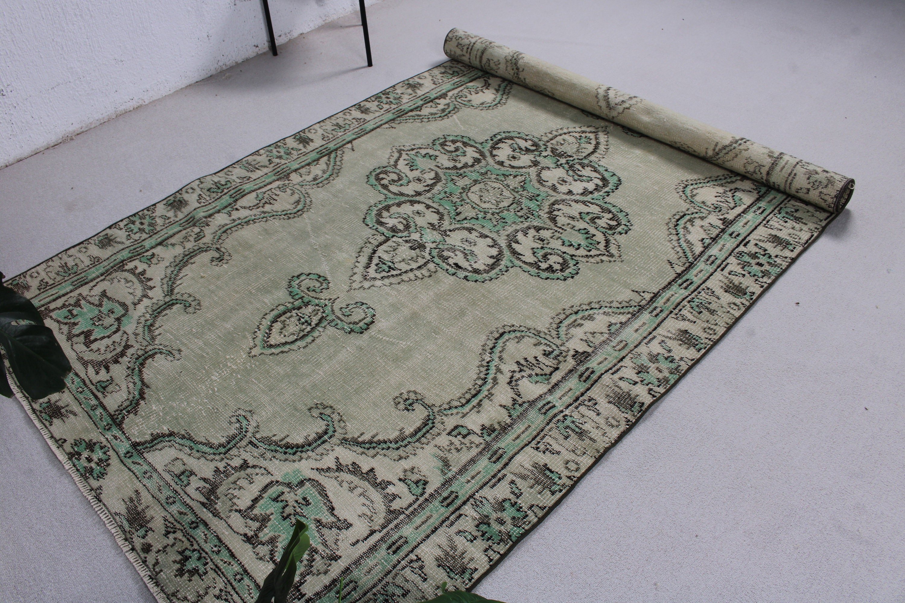 Vintage Halılar, Oturma Odası Halısı, Yemek Odası Halıları, Havalı Halı, Kahverengi Açıklama Halısı, 5.2x8.9 ft Büyük Halı, Türk Halıları