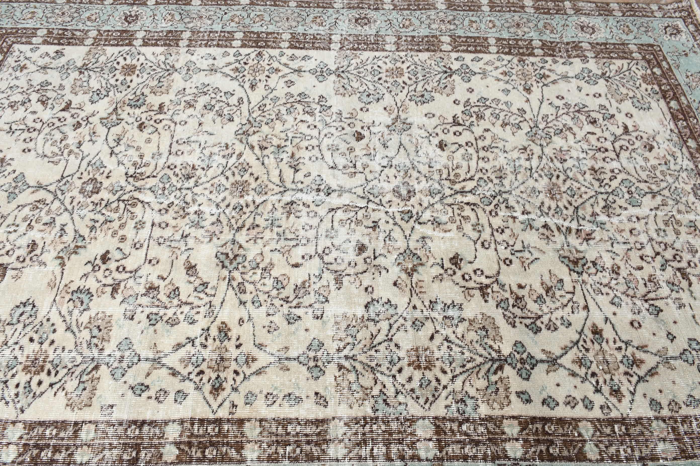 Bedroom Rug, Living Room Rug, Beige Anatolian Rug, Vintage Rugs, Turkish Rug, 6x8.8 ft Large Rugs, Office Rugs, Anatolian Rug, Salon Rugs