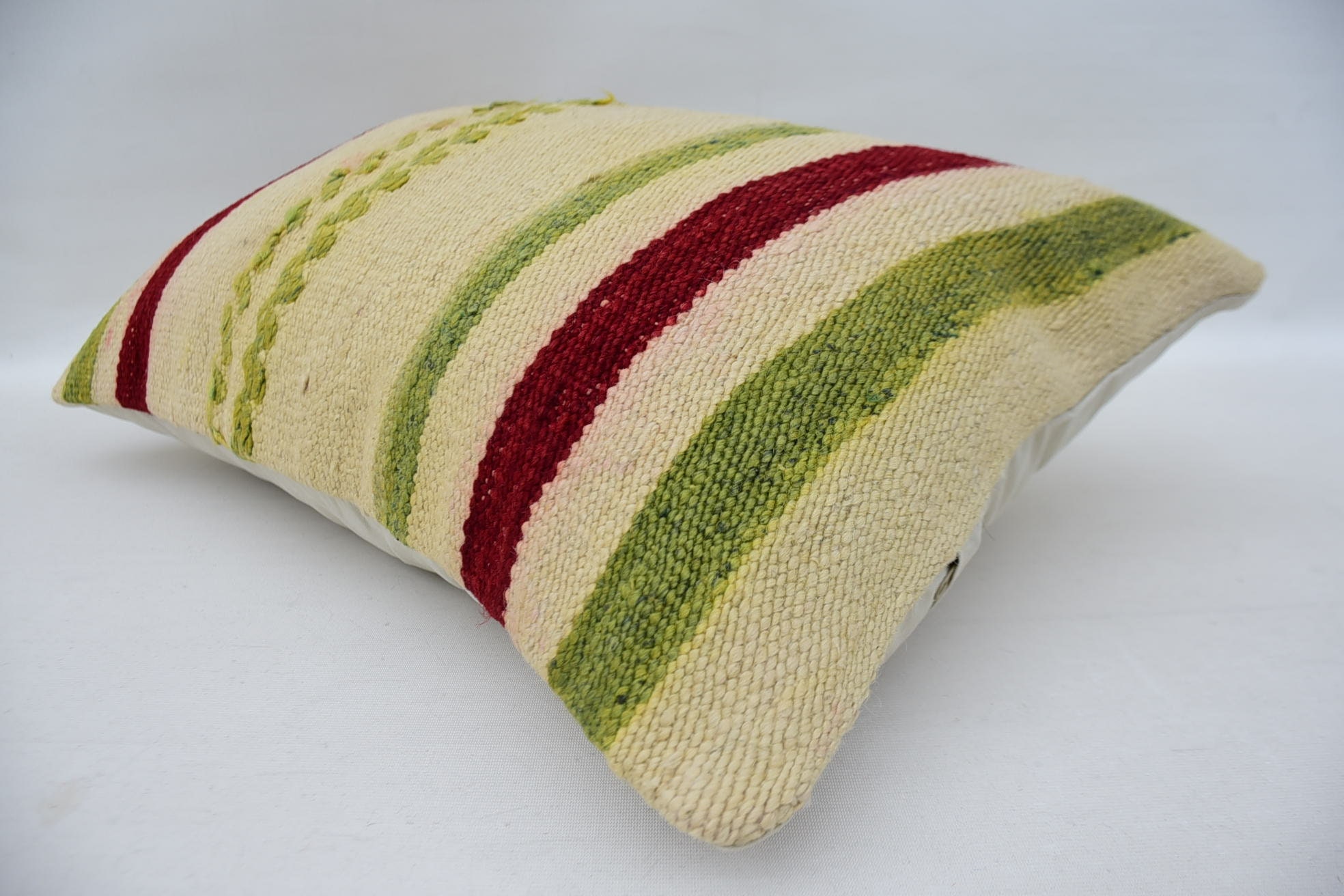 Interior Designer Pillow, Accent Pillow Cover, Pastel Pillow Cover, 16"x24" Beige Cushion Case, Pillow for Sofa, Kilim Pillow