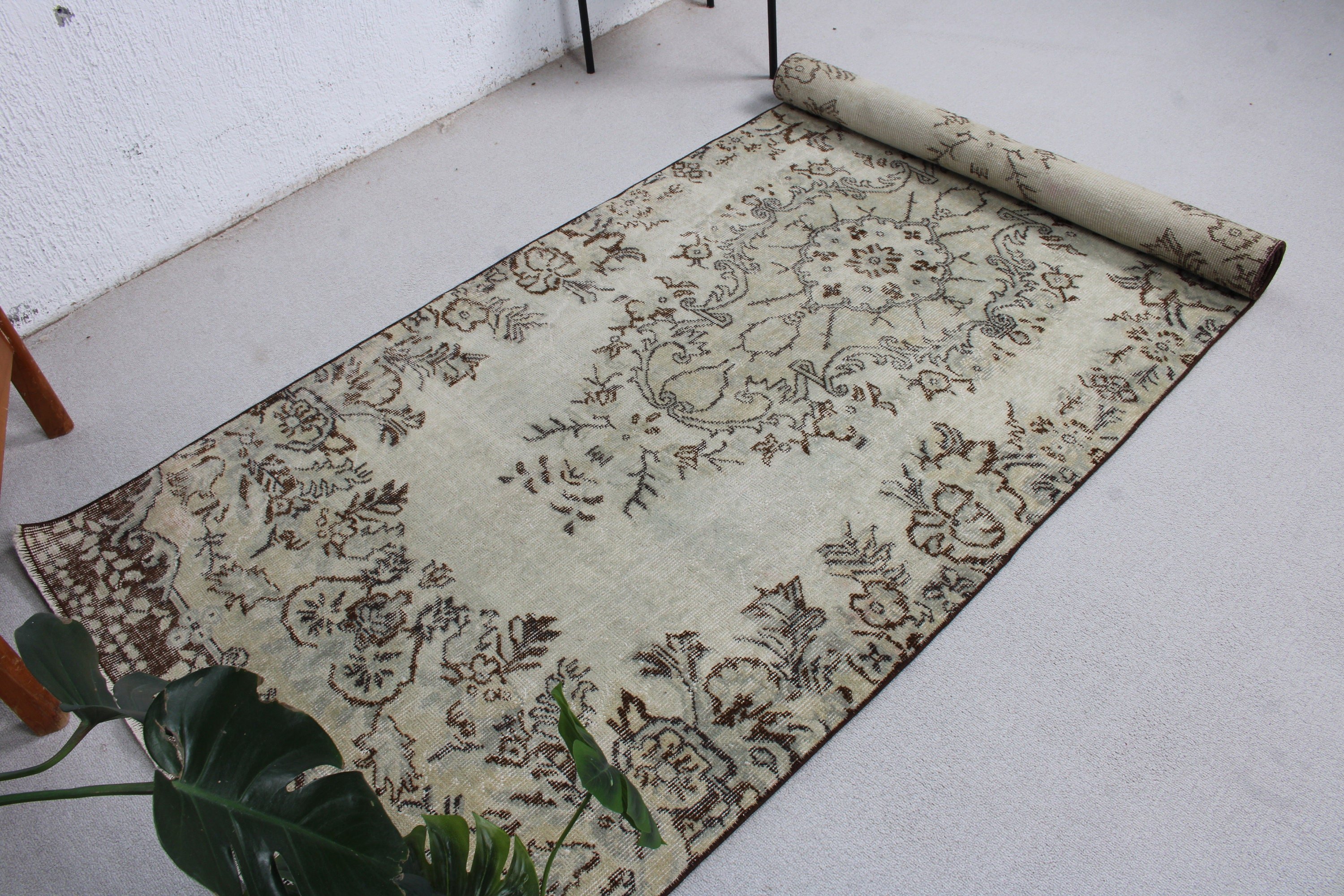 3.6x9.3 ft Runner Halıları, Beni Ourain Runner Halıları, Türk Halıları, Vintage Halı, Bej Lüks Halı, Oushak Halıları, Bildiri Halısı, Koridor Halıları