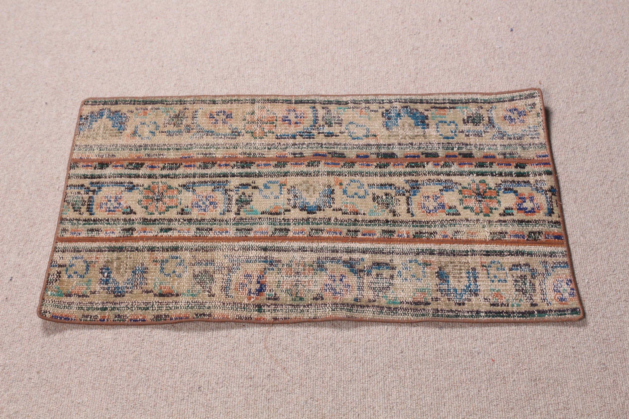 Banyo Halısı, Yatak Odası Halısı, Yün Halı, Vintage Halılar, Duvara Asma Halılar, Ev Dekor Halısı, Kahverengi Yün Halı, Türk Halısı, 1.7x3.2 ft Küçük Halılar