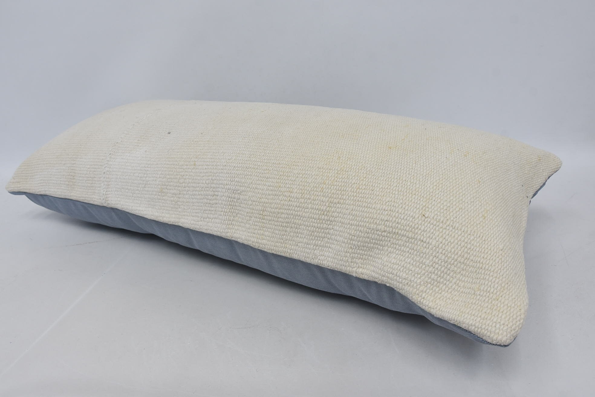 Seat Pillow, Vintage Kilim Pillow, 16"x36" Brown Pillow Case, Decorative Pillow Sham, Ethnical Kilim Rug Pillow, Handmade Kilim Cushion