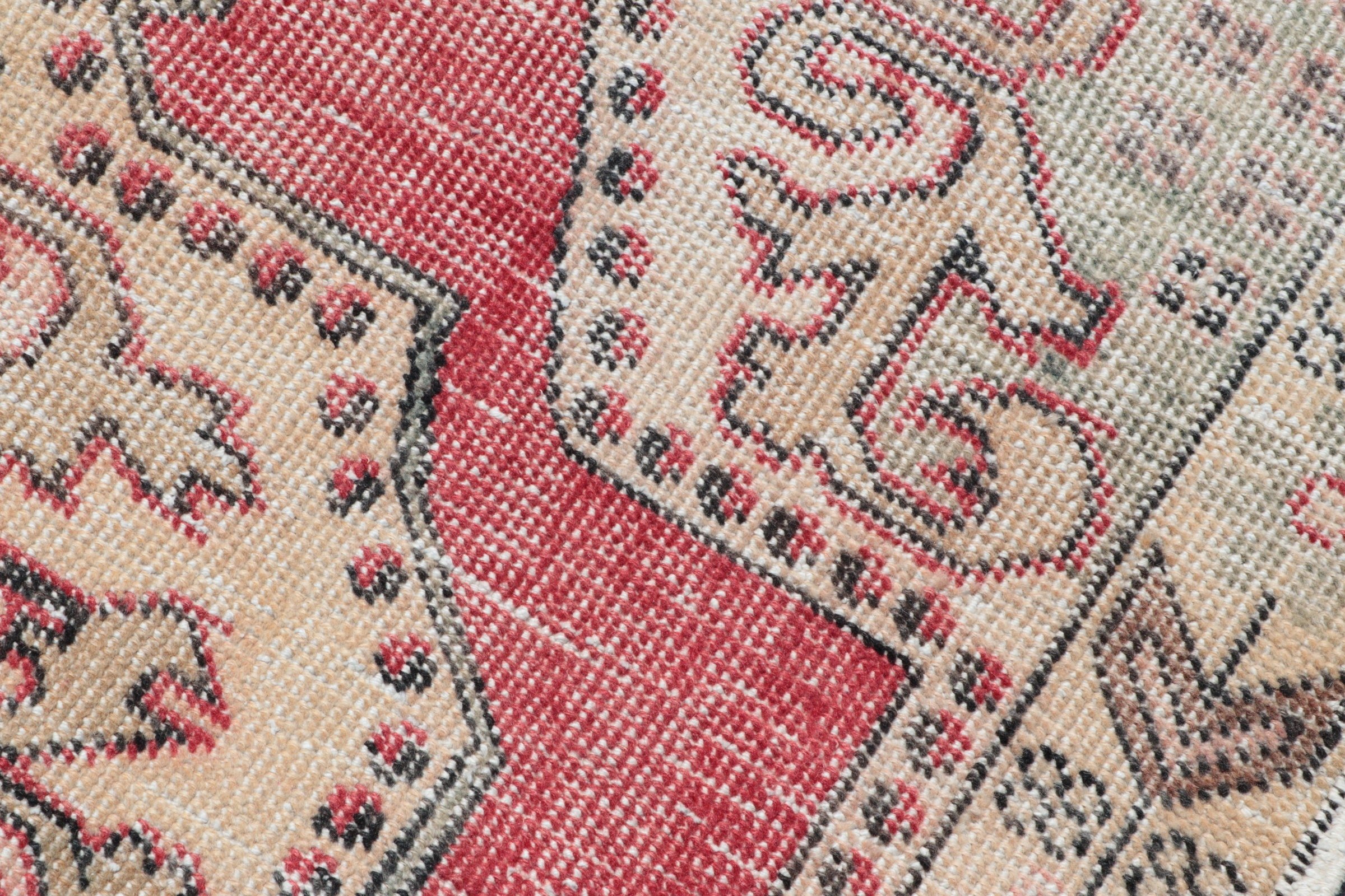 Old Rugs, Turkish Rug, Living Room Rug, Red  4.3x6.4 ft Area Rug, Home Decor Rug, Vintage Rugs, Dining Room Rug