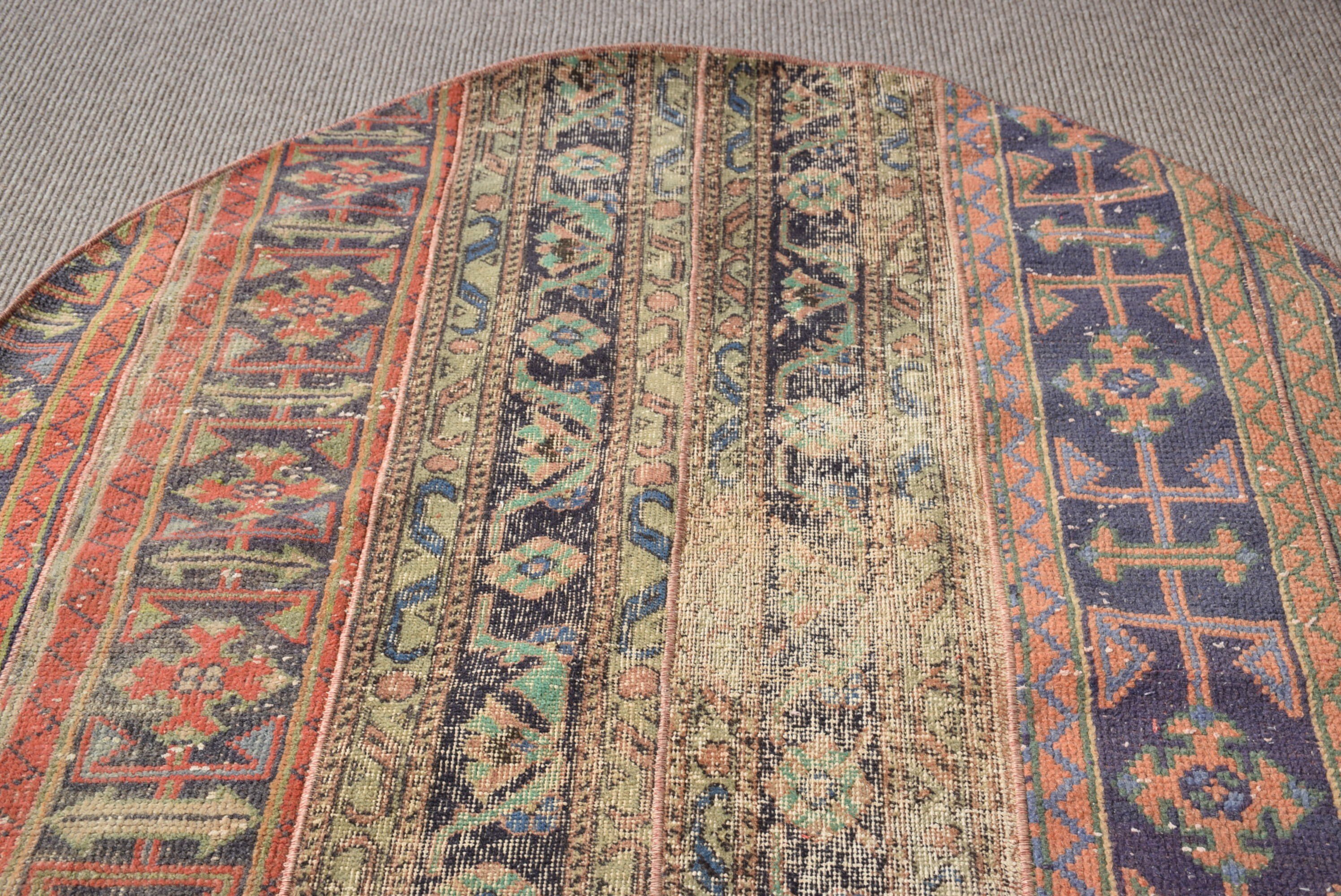 Mutfak Halısı, Ev Dekor Halısı, Kırmızı Ev Dekor Halısı, 4.4x4.4 ft Vurgu Halıları, Vintage Halılar, Türk Halısı, Eklektik Halı, Giriş Halısı, Yatak Odası Halısı