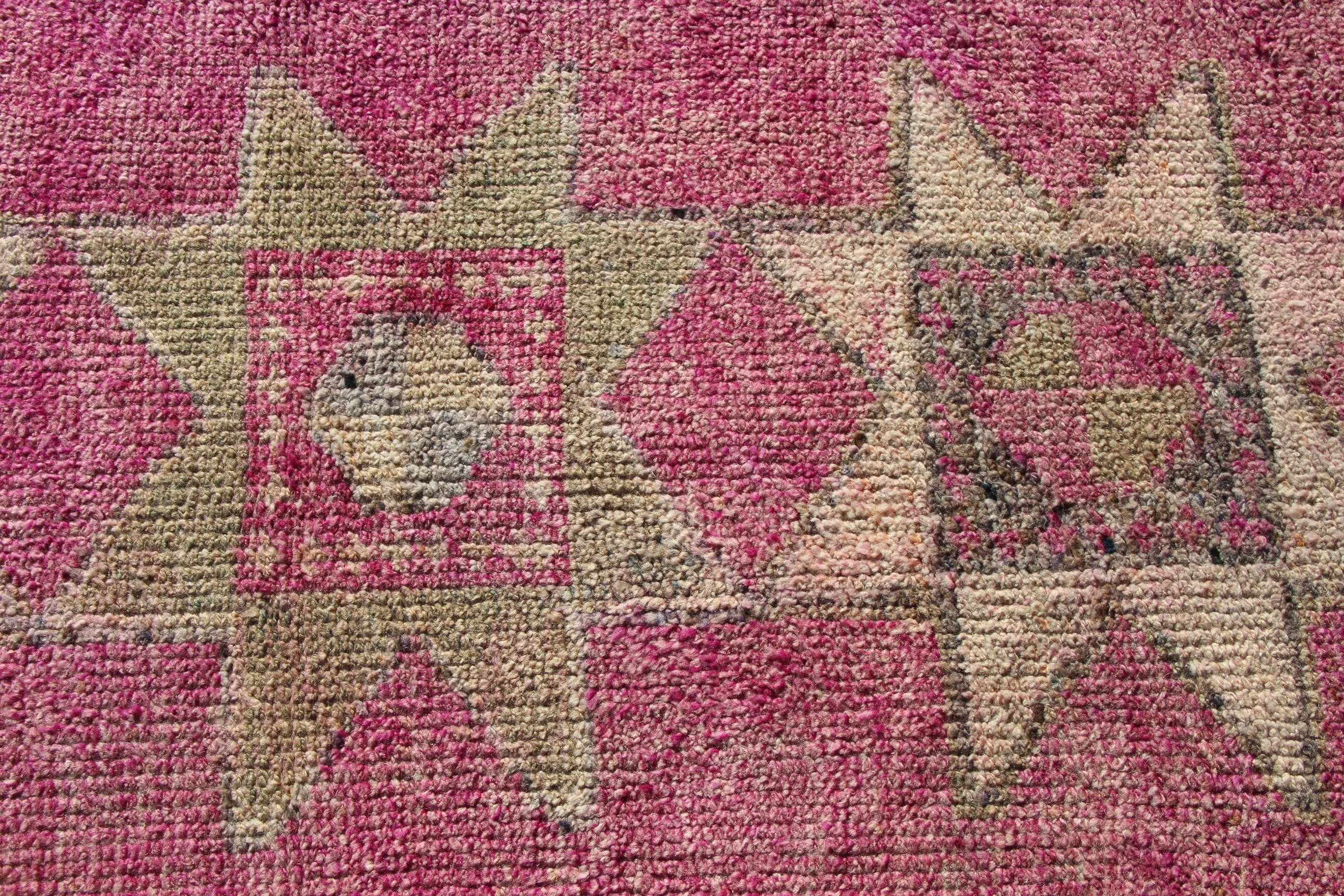 Stair Rugs, Bedroom Rug, 3x9.2 ft Runner Rugs, Ethnic Rugs, Corridor Rug, Vintage Rugs, Geometric Rugs, Turkish Rugs, Pink Neutral Rugs