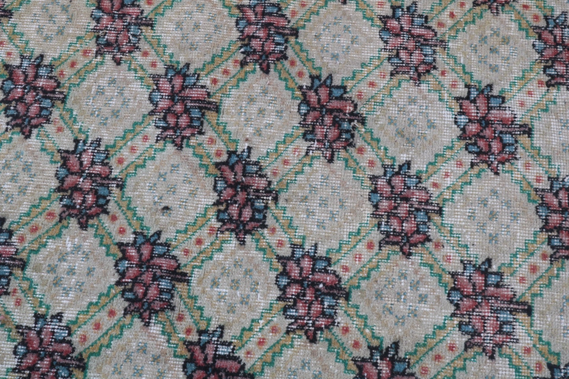 Yeşil El Dokuma Halılar, Vintage Halı, Boho Halı, Oryantal Halılar, Koridor Halıları, Türk Halıları, Koridor Halısı, Nötr Halı, 2,7x8,2 ft Yolluk Halıları