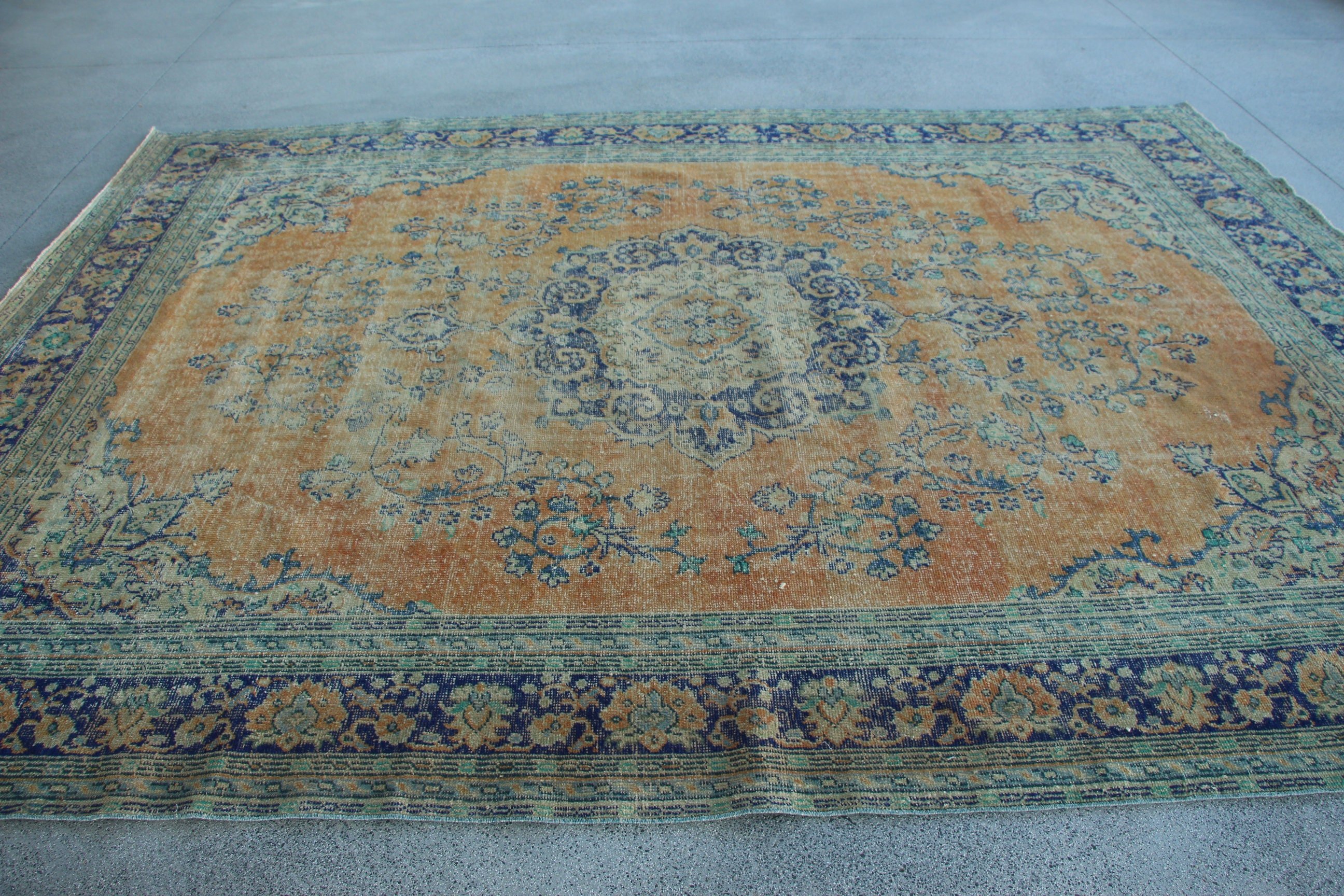 Salon Halıları, Antika Halı, Oturma Odası Halıları, Turuncu Modern Halılar, Açıklama Halısı, Türk Halıları, Vintage Halı, 8,5x11,4 ft Büyük Boy Halılar