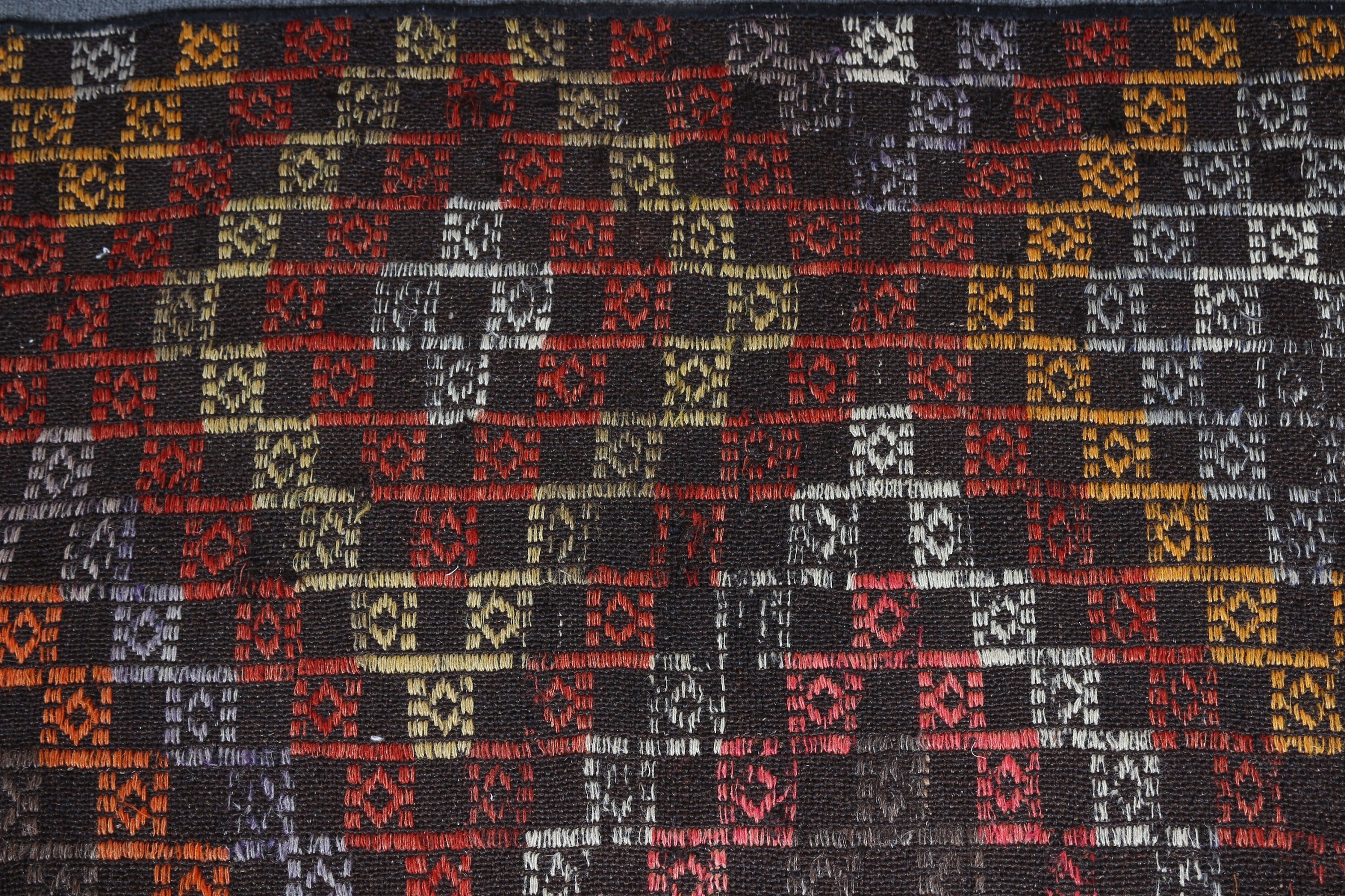 Kahverengi 2.1x3.5 ft Küçük Halı, Araba Paspas Halıları, Türk Halısı, Kilim, Anadolu Halısı, Kapı Paspas Halısı, Vintage Halı