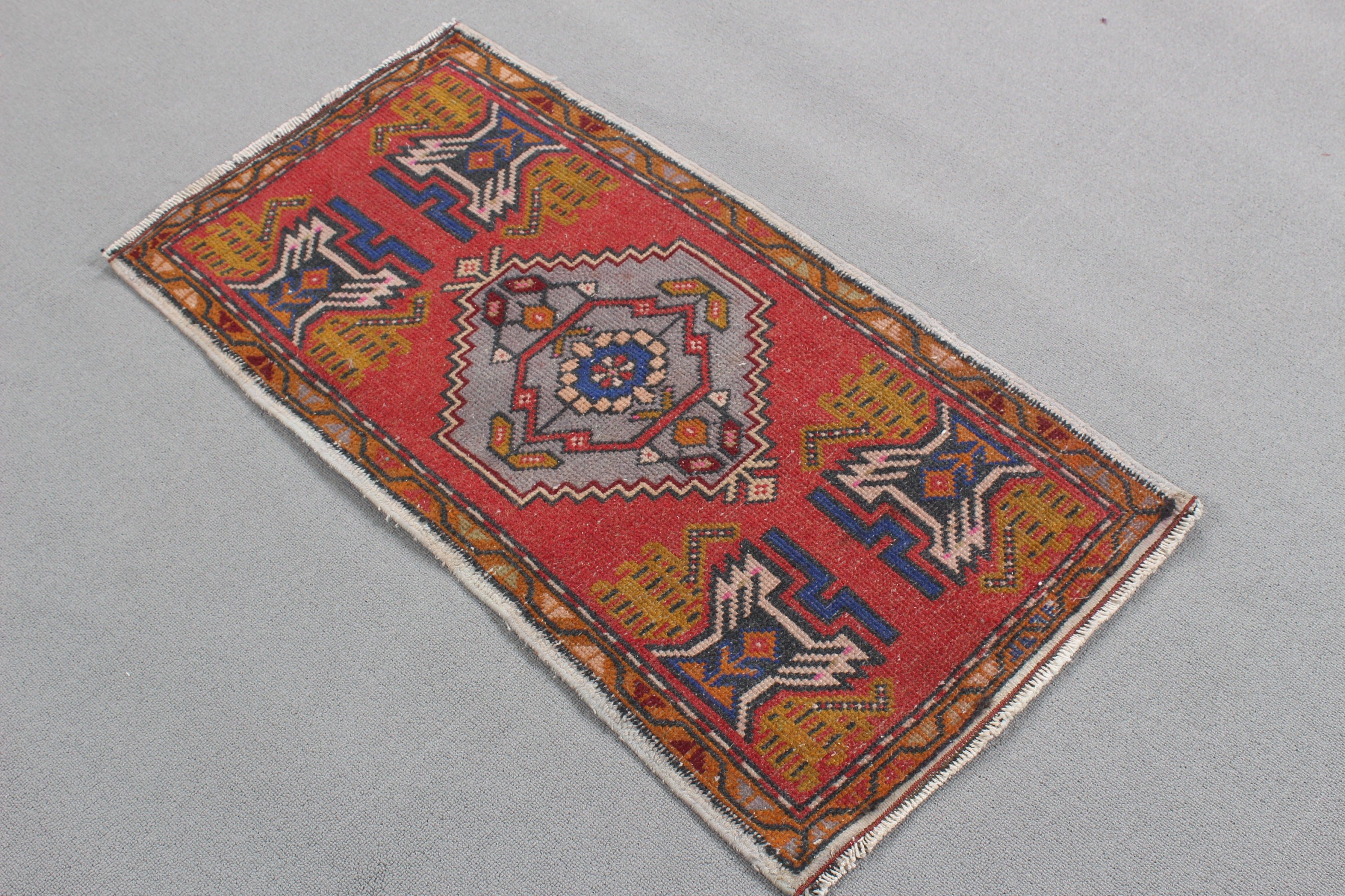 Vintage Rugs, Bedroom Rugs, Small Vintage Rug, Red Oriental Rug, 1.7x3.3 ft Small Rug, Kitchen Rug, Turkish Rugs, Small Area Rugs, Boho Rug