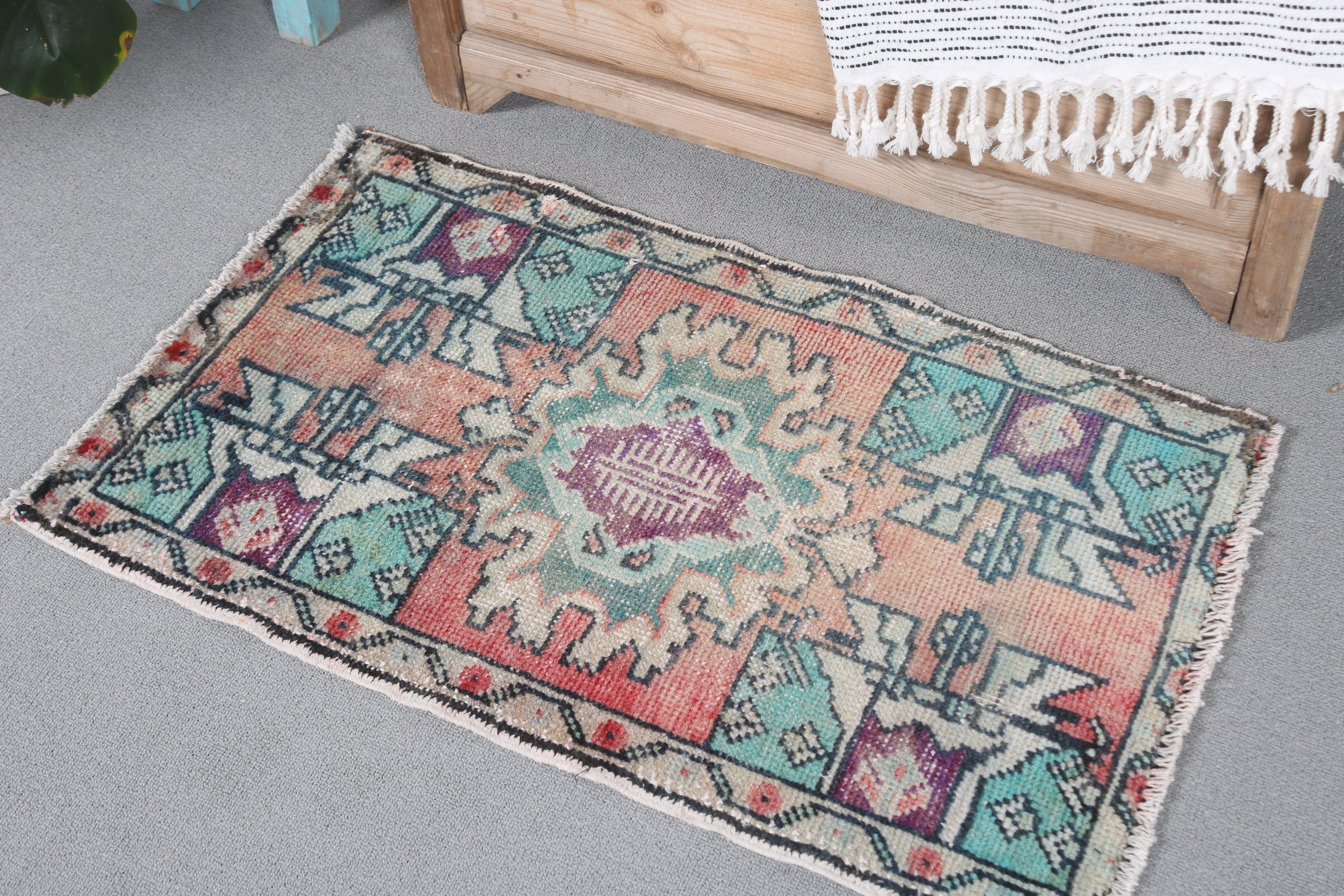 Vintage Rugs, Turkish Rugs, Oriental Rug, Anatolian Rugs, 1.6x2.8 ft Small Rugs, Nursery Rugs, Bathroom Rug, Art Rugs, Blue Anatolian Rug