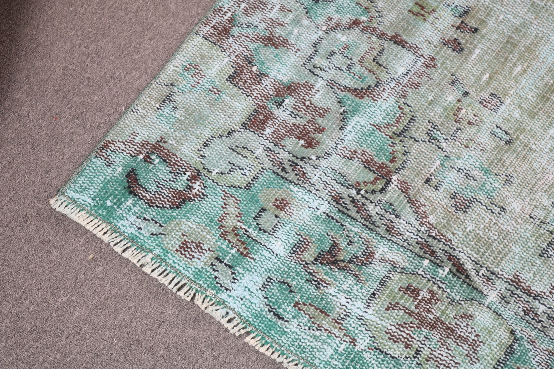 3.4x7.8 ft Area Rug, Aesthetic Rug, Modern Rugs, Green Neutral Rugs, Vintage Rugs, Turkish Rugs, Living Room Rug, Boho Area Rug, Boho Rugs