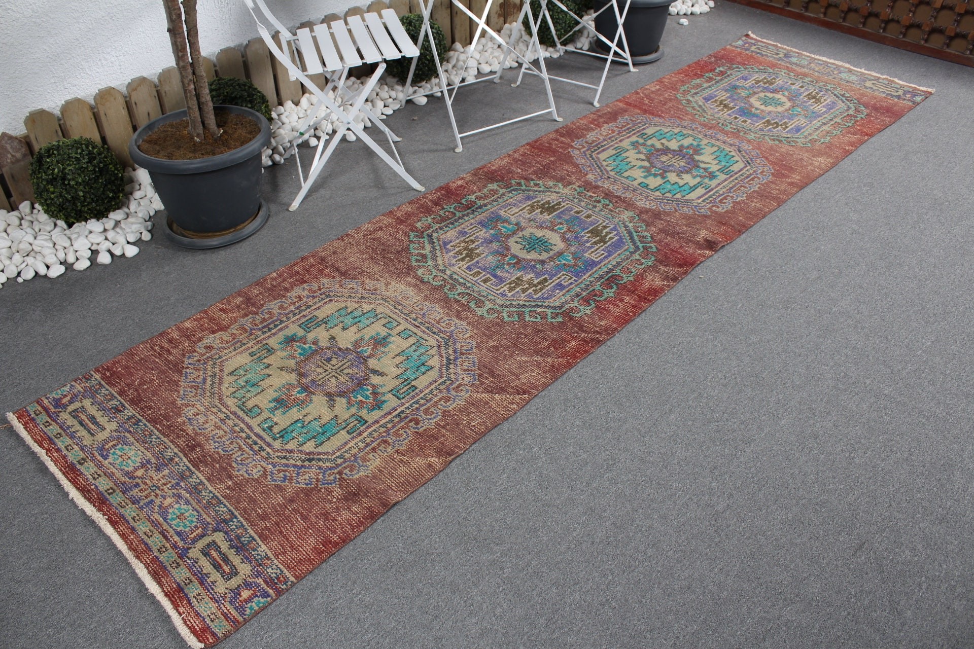 2.8x11.2 ft Runner Rug, Vintage Rug, Oushak Rug, Turkish Rug, Purple Anatolian Rugs, Wedding Rug, Anatolian Rug, Hallway Rug, Corridor Rugs