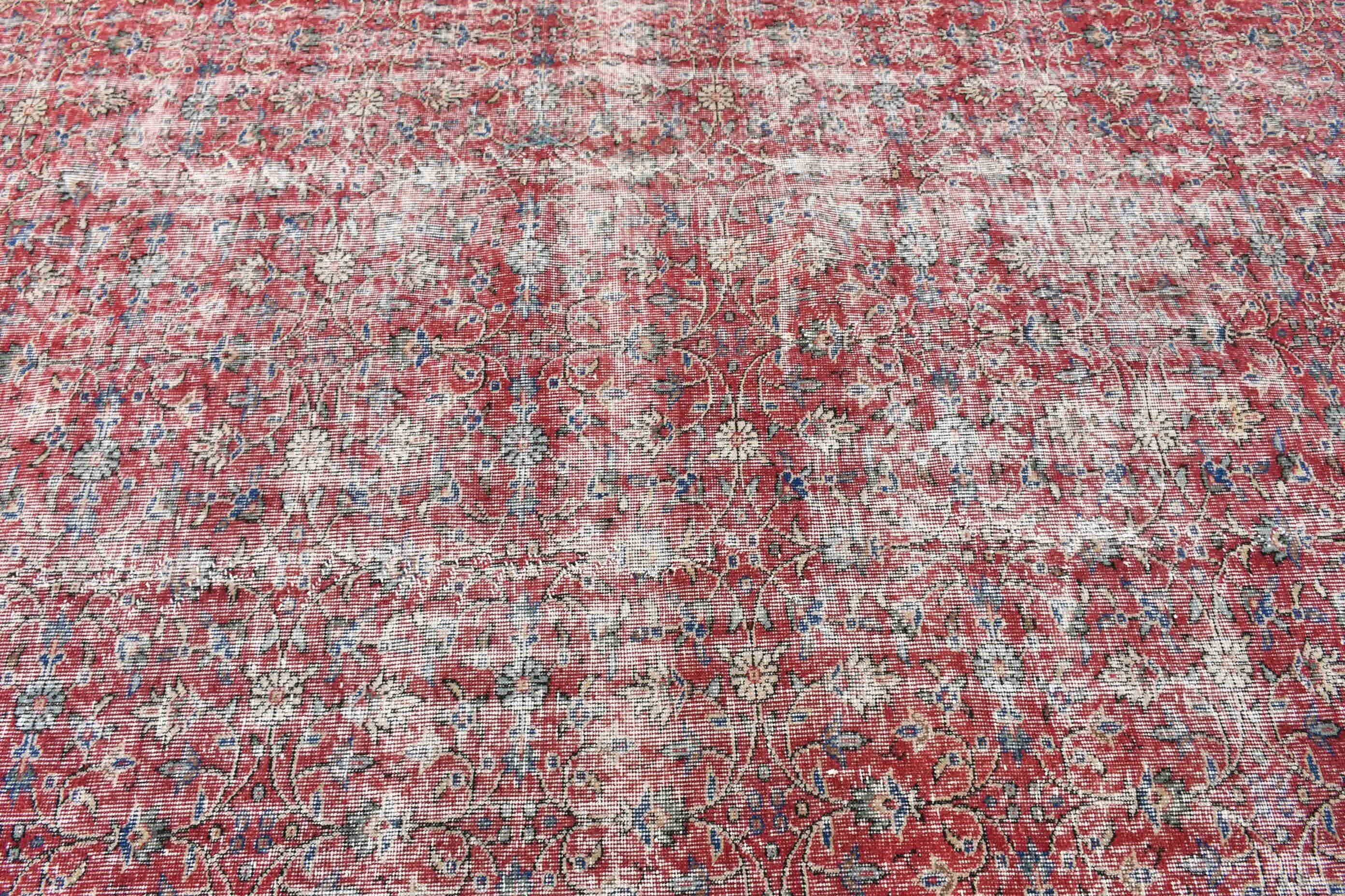 Salon Rug, Vintage Rug, Red  6x10.2 ft Large Rugs, Home Decor Rugs, Turkish Rug, Bedroom Rug, Custom Rug