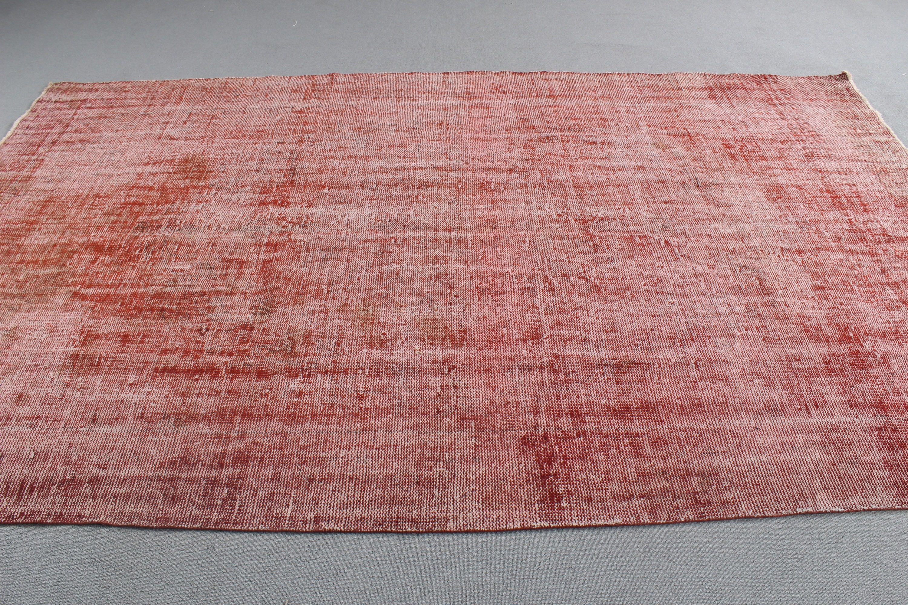 Large Oushak Rug, Vintage Rugs, 5.8x9.6 ft Large Rug, Pink Modern Rugs, Large Boho Rug, Turkish Rugs, Tribal Rugs, Modern Rug, Luxury Rug