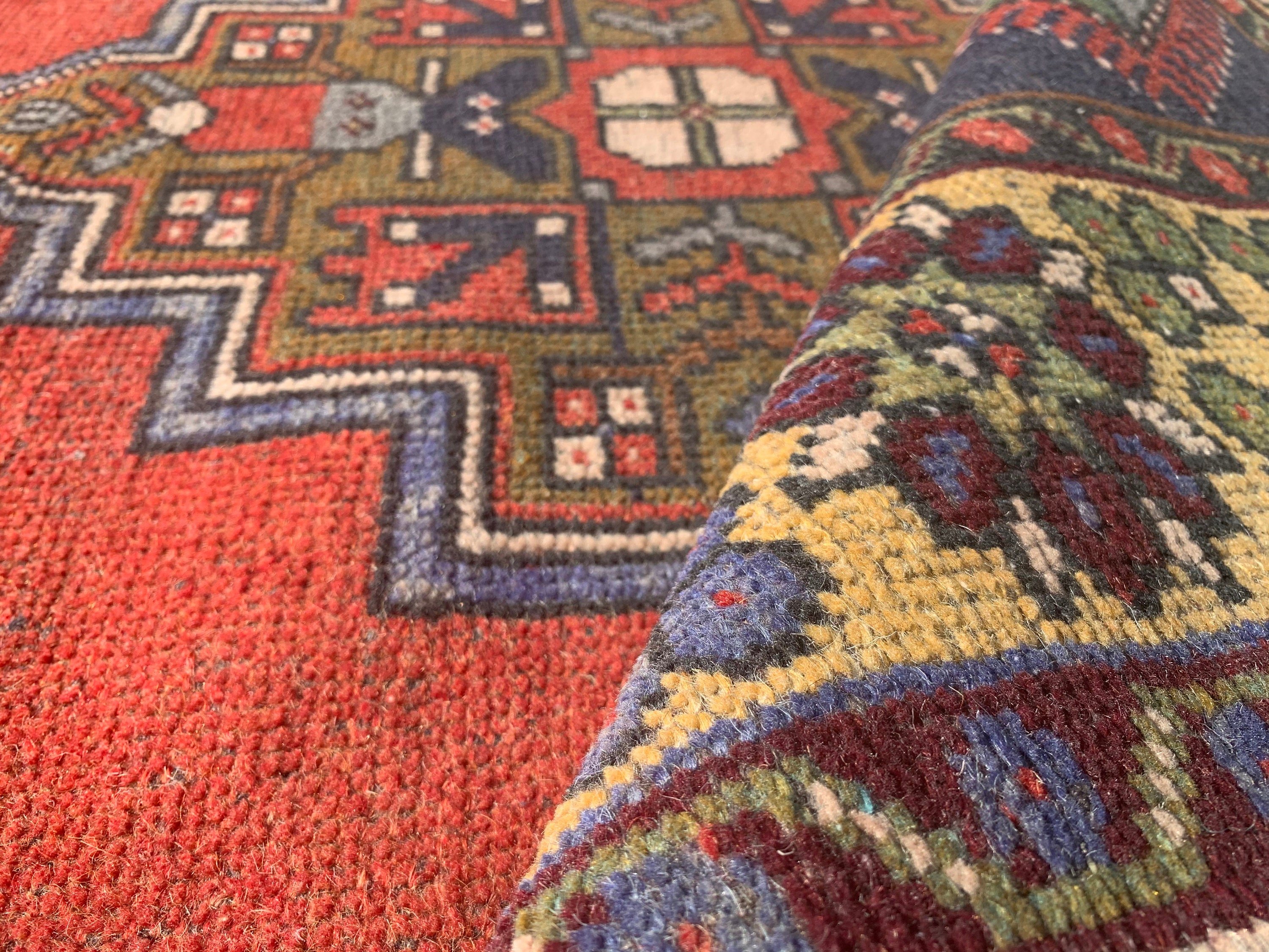 Wool Rug, Floor Rug, Red  4x7.2 ft Area Rugs, Old Rug, Indoor Rugs, Turkish Rug, Rugs for Nursery, Vintage Rugs, Moroccan Rugs