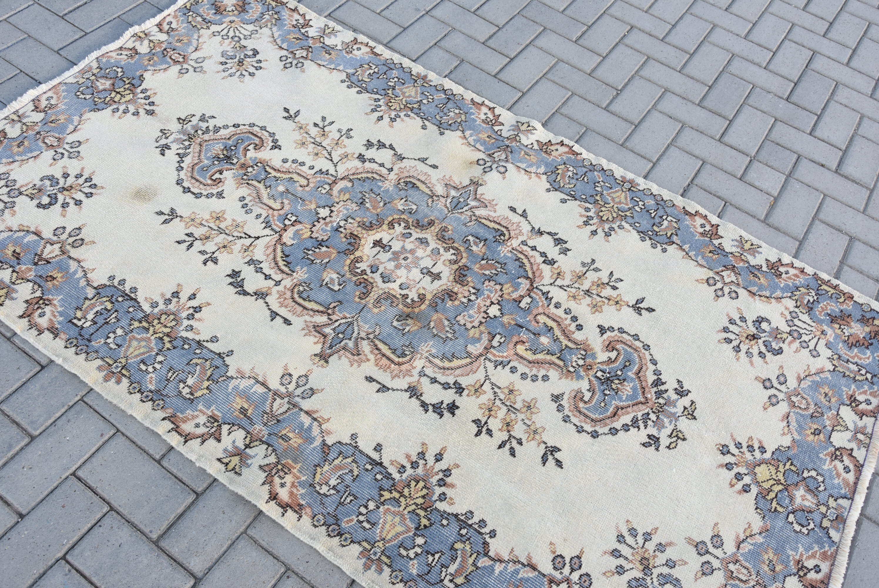 Pale Rug, Oushak Rug, Beige Antique Rug, Home Decor Rug, Kitchen Rug, Turkish Rug, Vintage Rug, Rugs for Dining Room, 3.9x6.6 ft Area Rugs