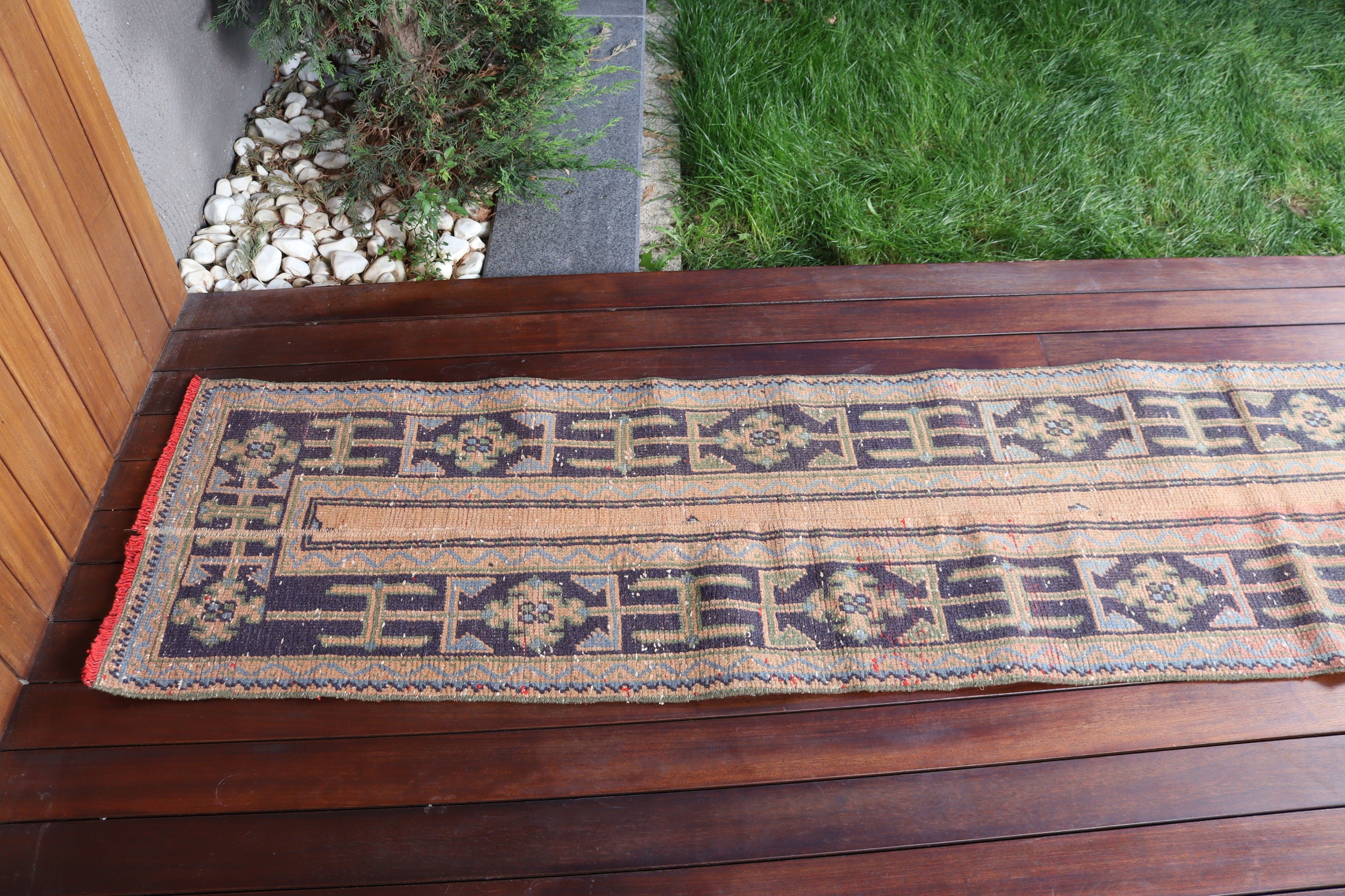 Turkish Rugs, 1.9x10.8 ft Runner Rug, Aesthetic Rugs, Floor Rug, Luxury Rugs, Flatweave Rugs, Vintage Rug, Orange Kitchen Rug, Hallway Rugs