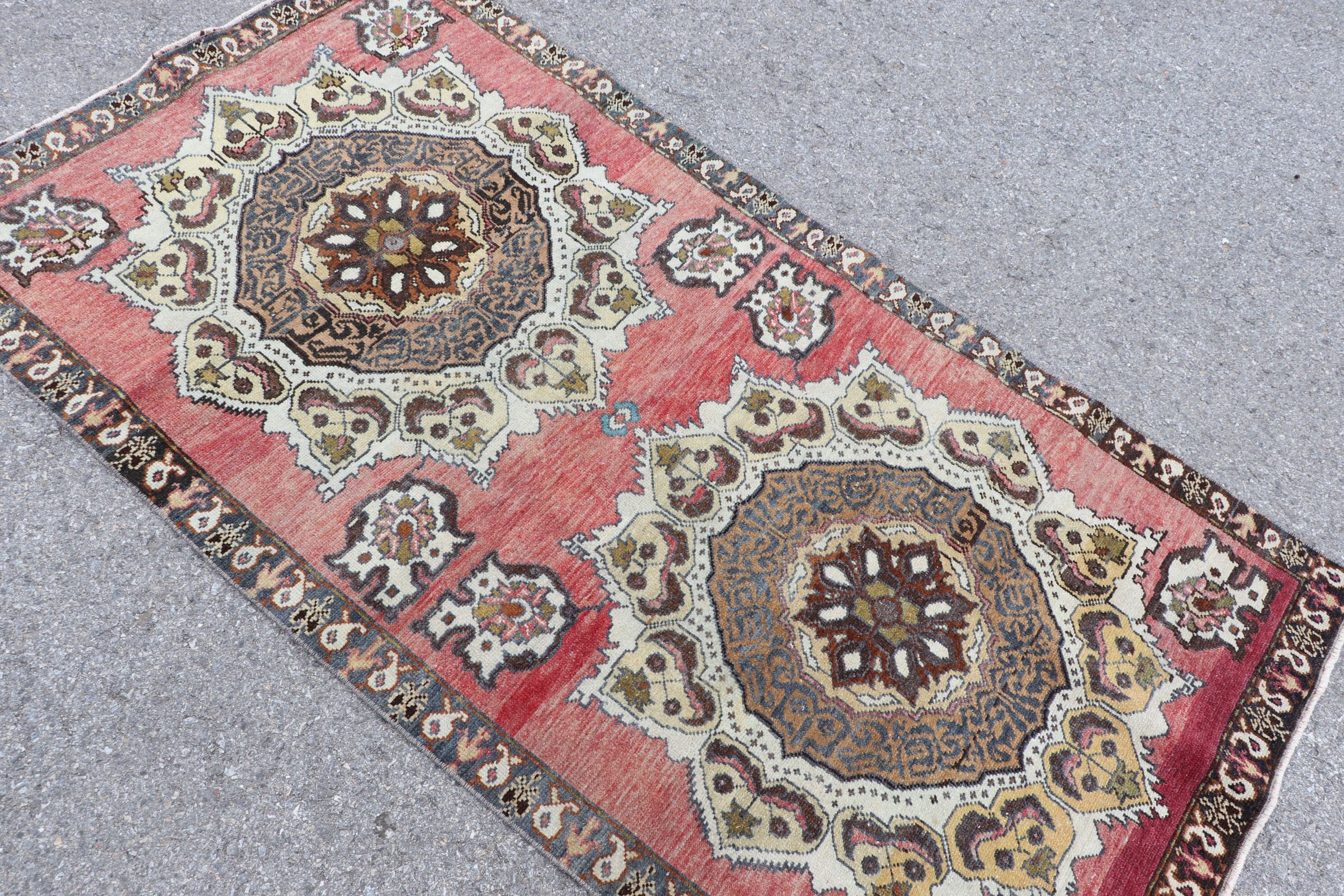 Vintage Halı, Mutfak Halıları, Giriş Halıları, Bej 3,1x5,9 ft Accent Halı, Fas Halısı, Giriş Halıları, Türk Halısı, Yatak Odası Halısı