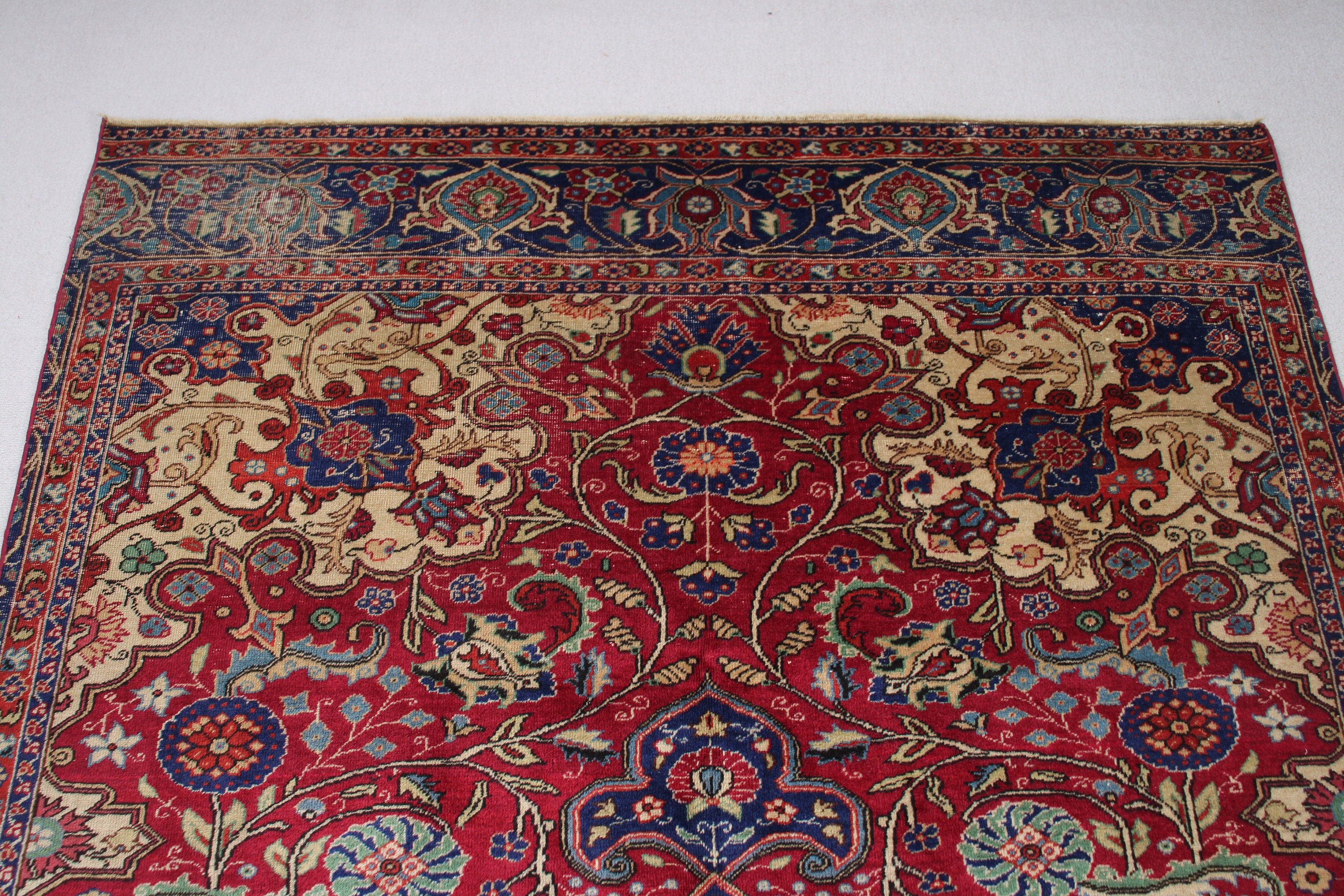 Türk Halısı, Havalı Halılar, El Dokuma Halılar, Büyük Boho Halılar, Kırmızı Lüks Halılar, Vintage Halı, Büyük Oushak Halılar, 5,1x9,7 ft Büyük Halılar, Egzotik Halı