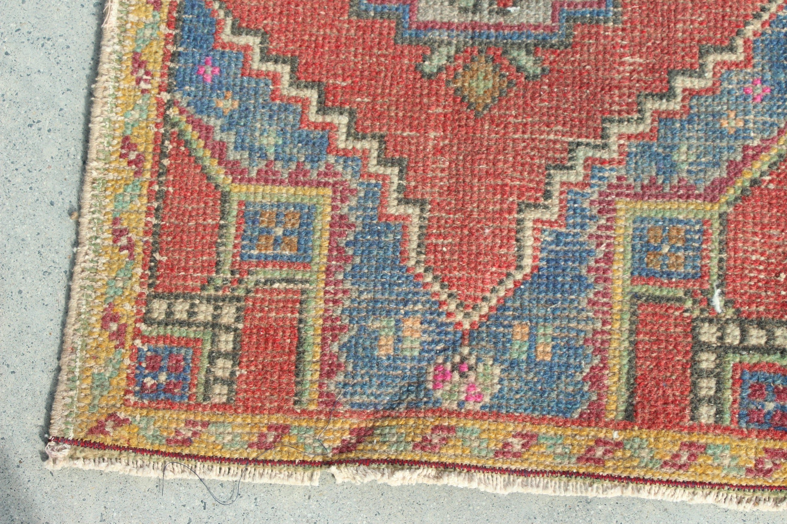 Kırmızı Nötr Halı, Yatak Odası Halısı, Vintage Halılar, Küçük Boho Halıları, Lüks Halı, Kapı Paspası Halısı, 1.6x3.2 ft Küçük Halılar, El Yapımı Halı, Türk Halıları