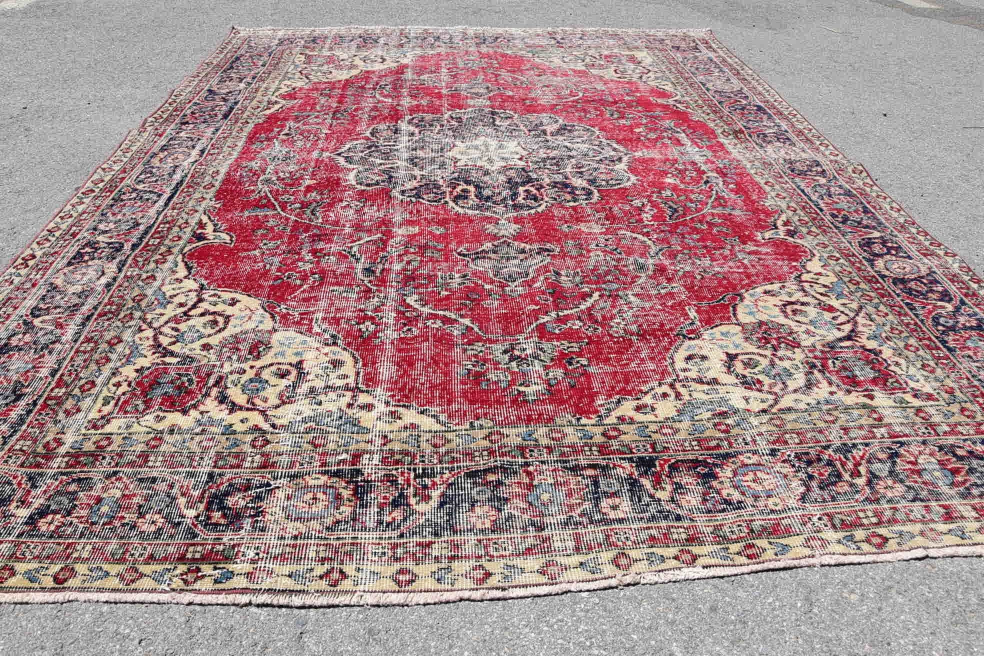 Türk Halısı, Vintage Halı, Yemek Odası Halısı, Salon Halısı, Yemek Odası Halıları, Mutfak Halıları, Oryantal Halı, Türkiye Halısı, 7.3x9.7 ft Büyük Boy Halı