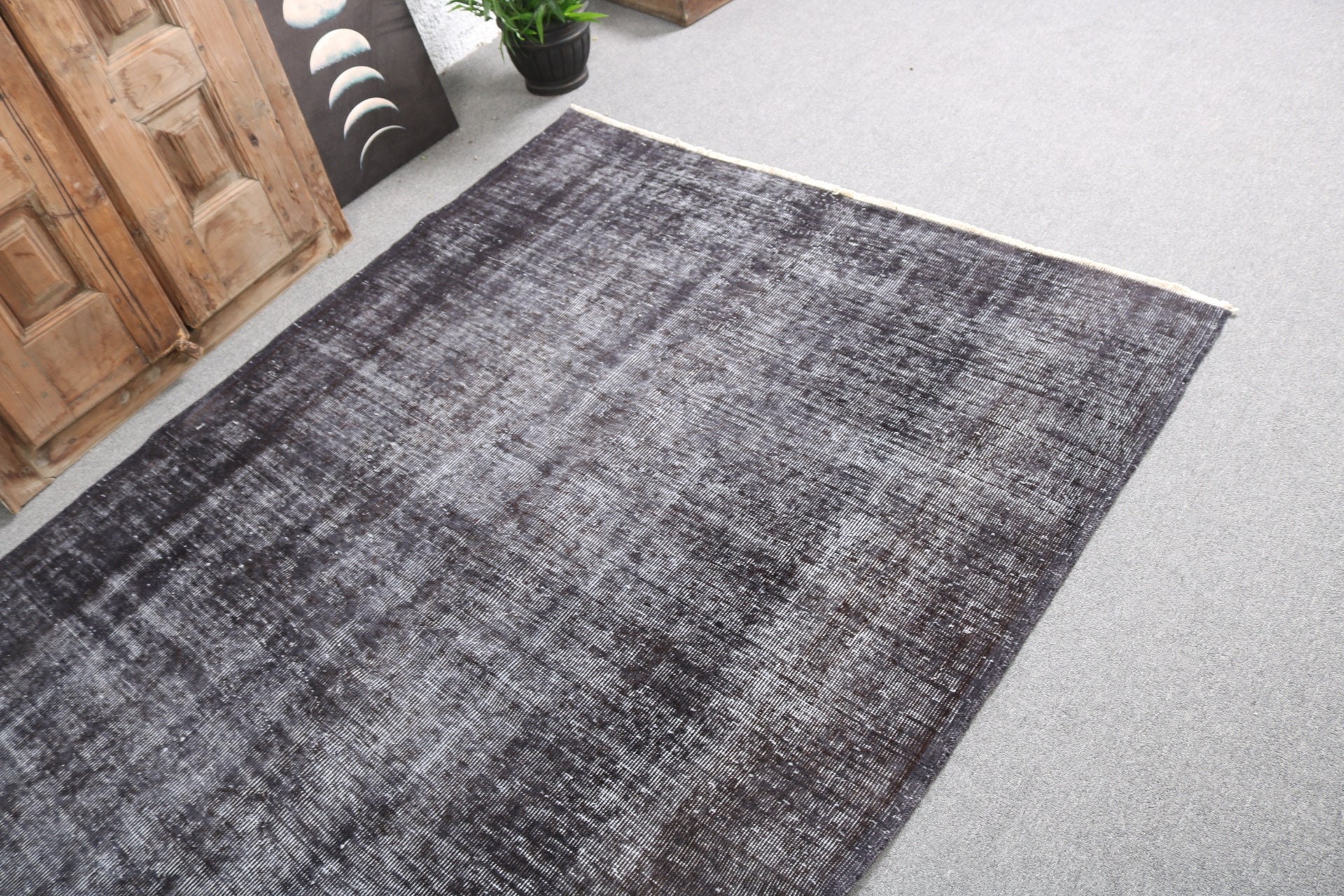 Gray Handwoven Rug, Floor Rug, Vintage Rug, Aztec Rugs, Kitchen Rugs, Turkish Rugs, Home Decor Rugs, Rugs for Bedroom, 4.9x7.9 ft Area Rugs