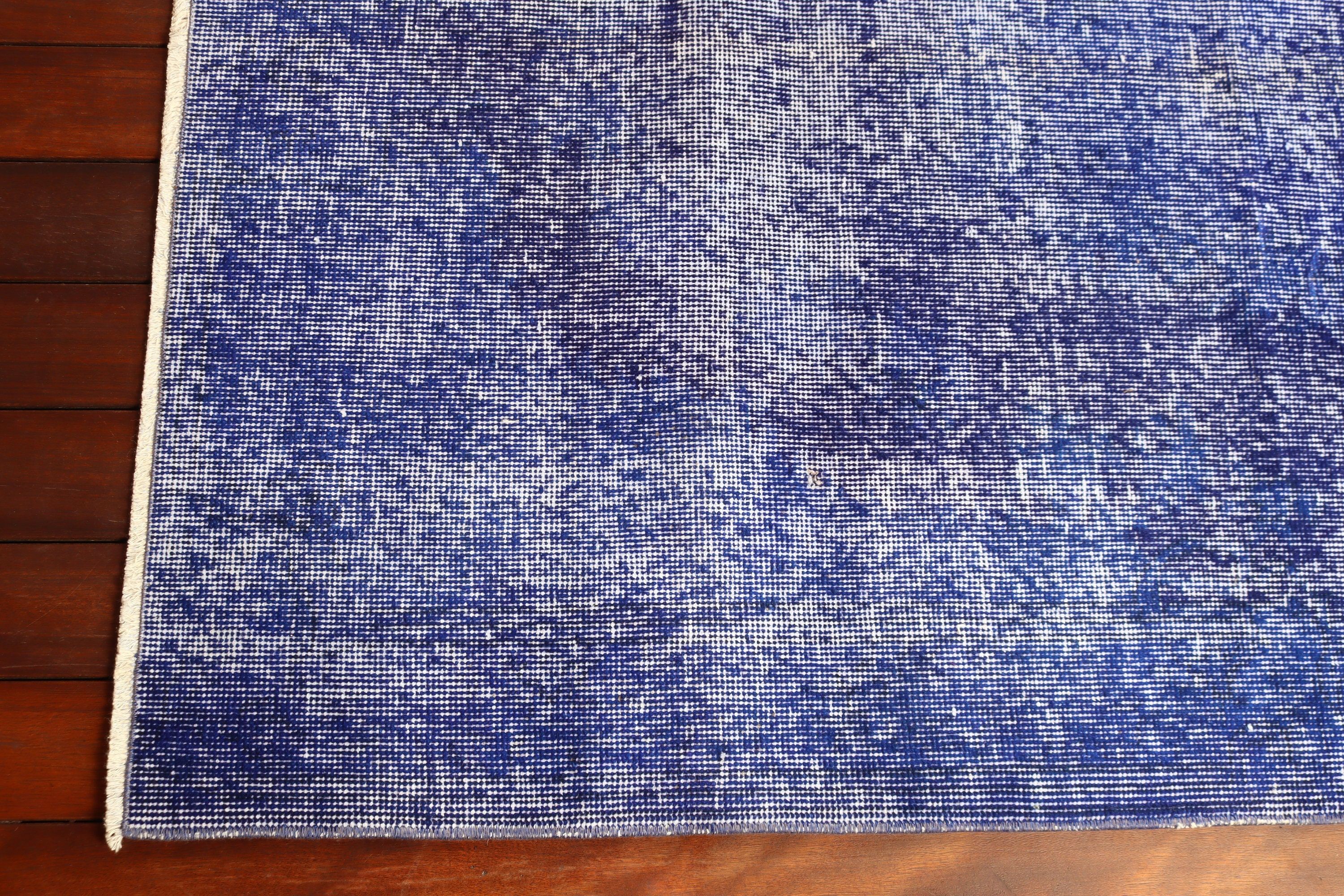 Blue Neutral Rug, Decorative Rug, Luxury Rug, Rugs for Vintage Accent, Turkish Rug, Vintage Rugs, 3.8x5.3 ft Accent Rug