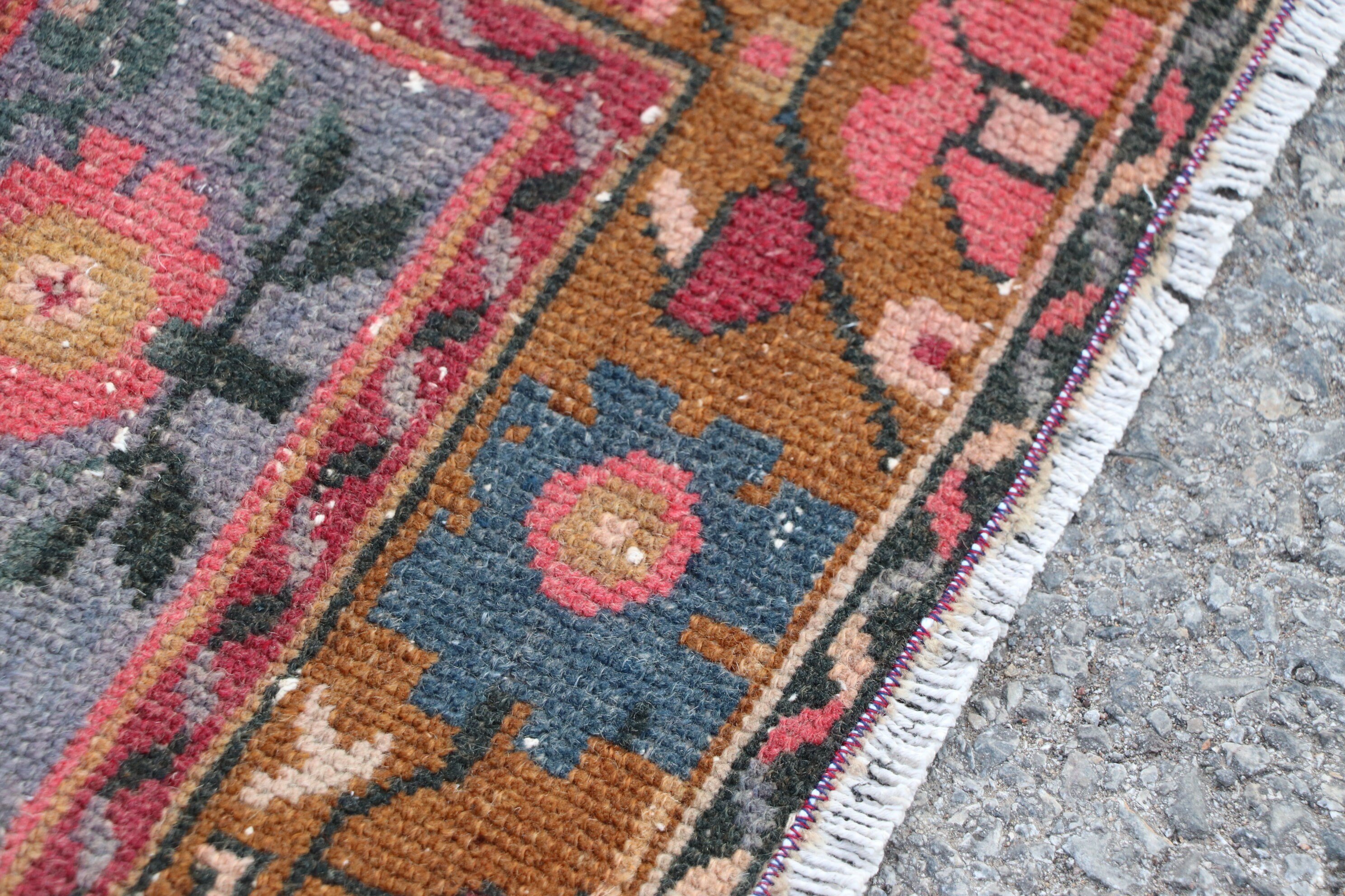 Rugs for Kitchen, Vintage Rug, Oushak Rugs, Kitchen Rug, Turkish Rug, Antique Rug, Entry Rug, Red Home Decor Rug, 3.1x6 ft Accent Rug