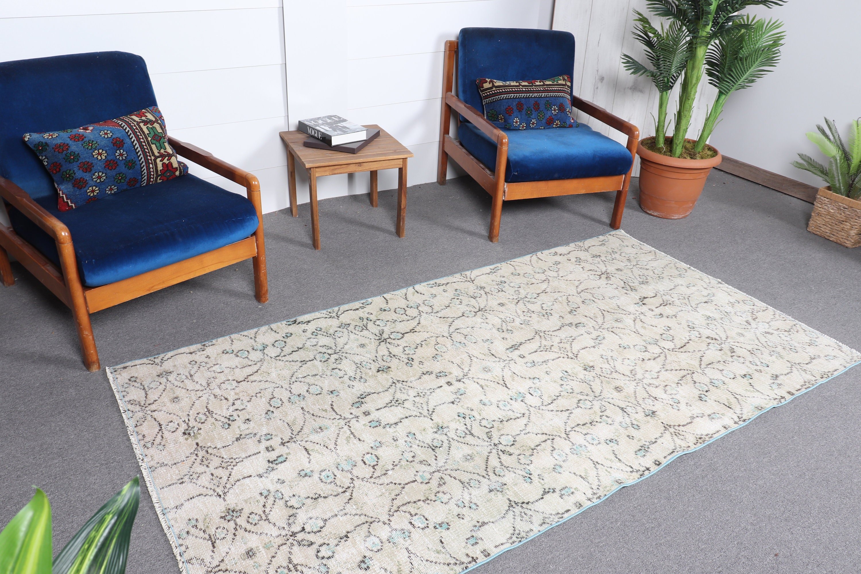 Rugs for Bedroom, Bedroom Rugs, Custom Rug, Green Home Decor Rugs, 3.9x7.5 ft Area Rug, Floor Rugs, Indoor Rugs, Turkish Rug, Vintage Rugs