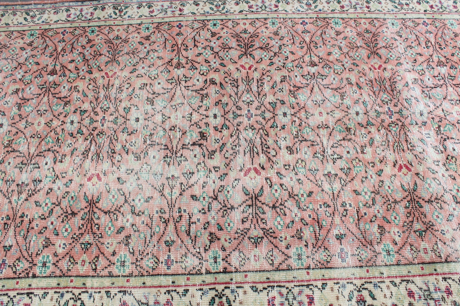 Parlak Halı, Oturma Odası Halısı, 4,9x8,2 ft Büyük Halılar, Yer Halısı, Havalı Halı, Pembe Fas Halısı, Vintage Halılar, Türk Halısı, Yemek Odası Halıları