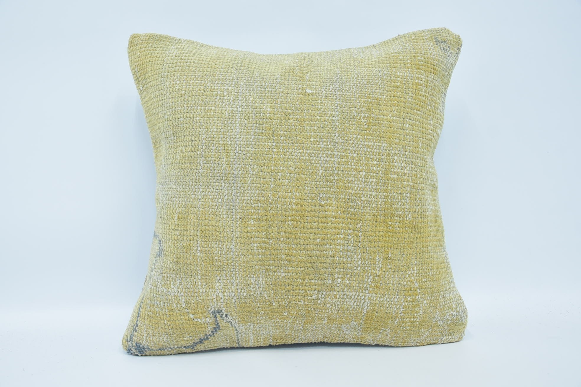 18"x18" Beige Cushion, Pillow for Couch, Throw Kilim Pillow, Vintage Kilim Pillow, Pet Pillow Cover, Floor Pillow Sham