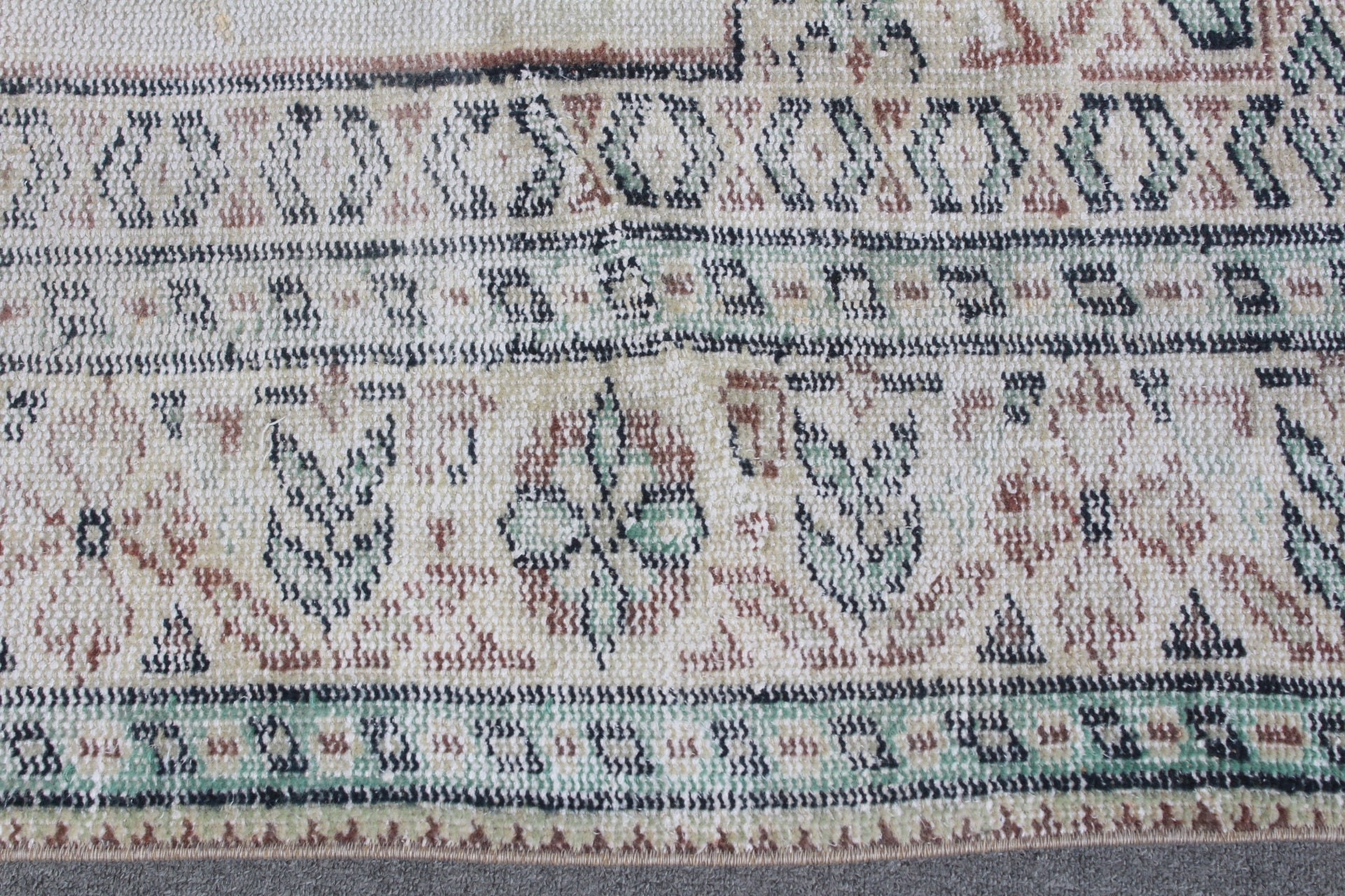 1.5x2.6 ft Küçük Halı, Araba Paspası Halıları, Yün Halı, Vintage Halılar, Çocuk Halısı, Türk Halısı, Mutfak Halıları, Bej Anadolu Halısı, Oushak Halısı