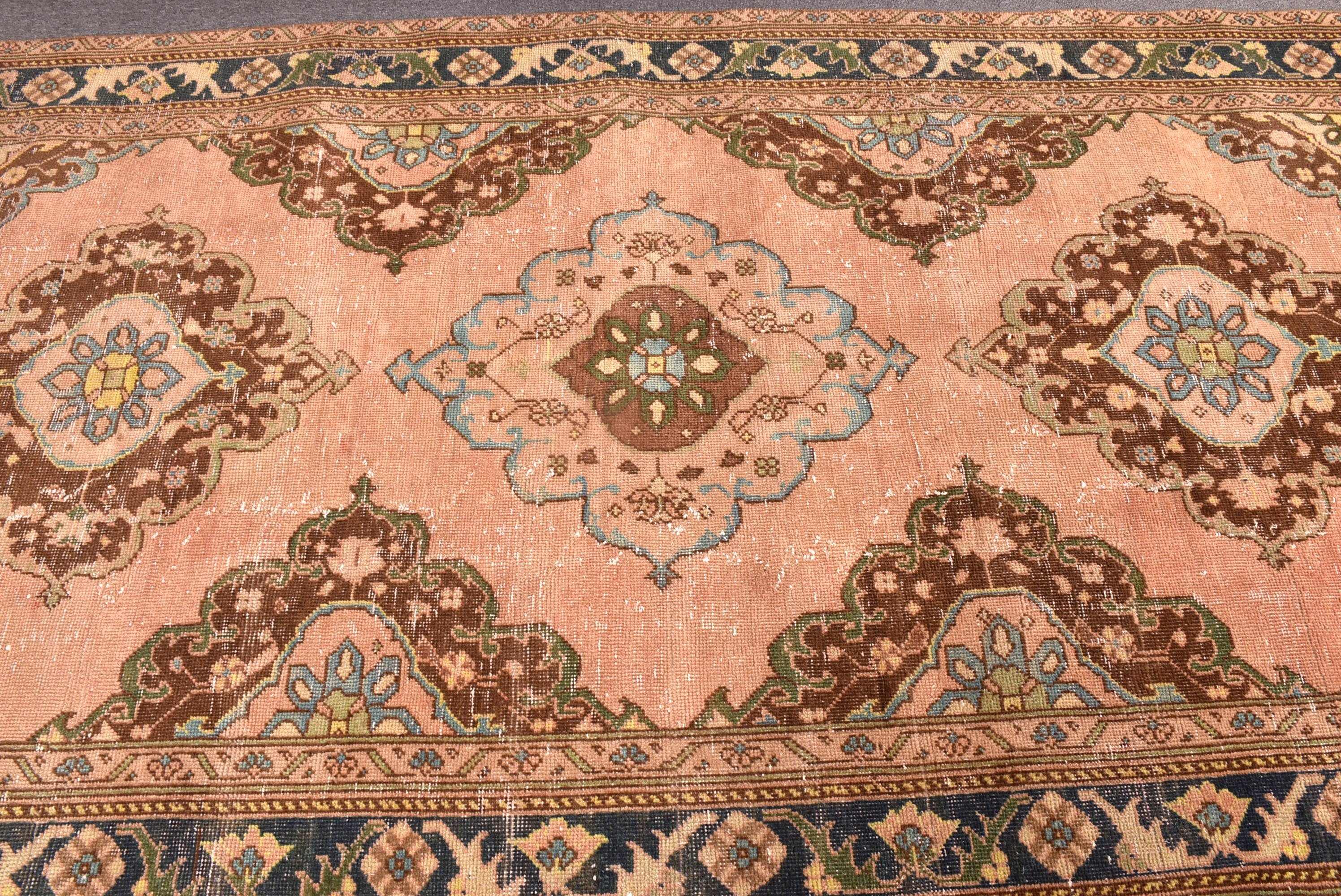 Boho Halıları, 4.5x12.9 ft Runner Halısı, Beni Ourain Runner Halıları, Yer Halısı, Runner Halıları, Vintage Halı, Türk Halıları, Pembe Yün Halılar