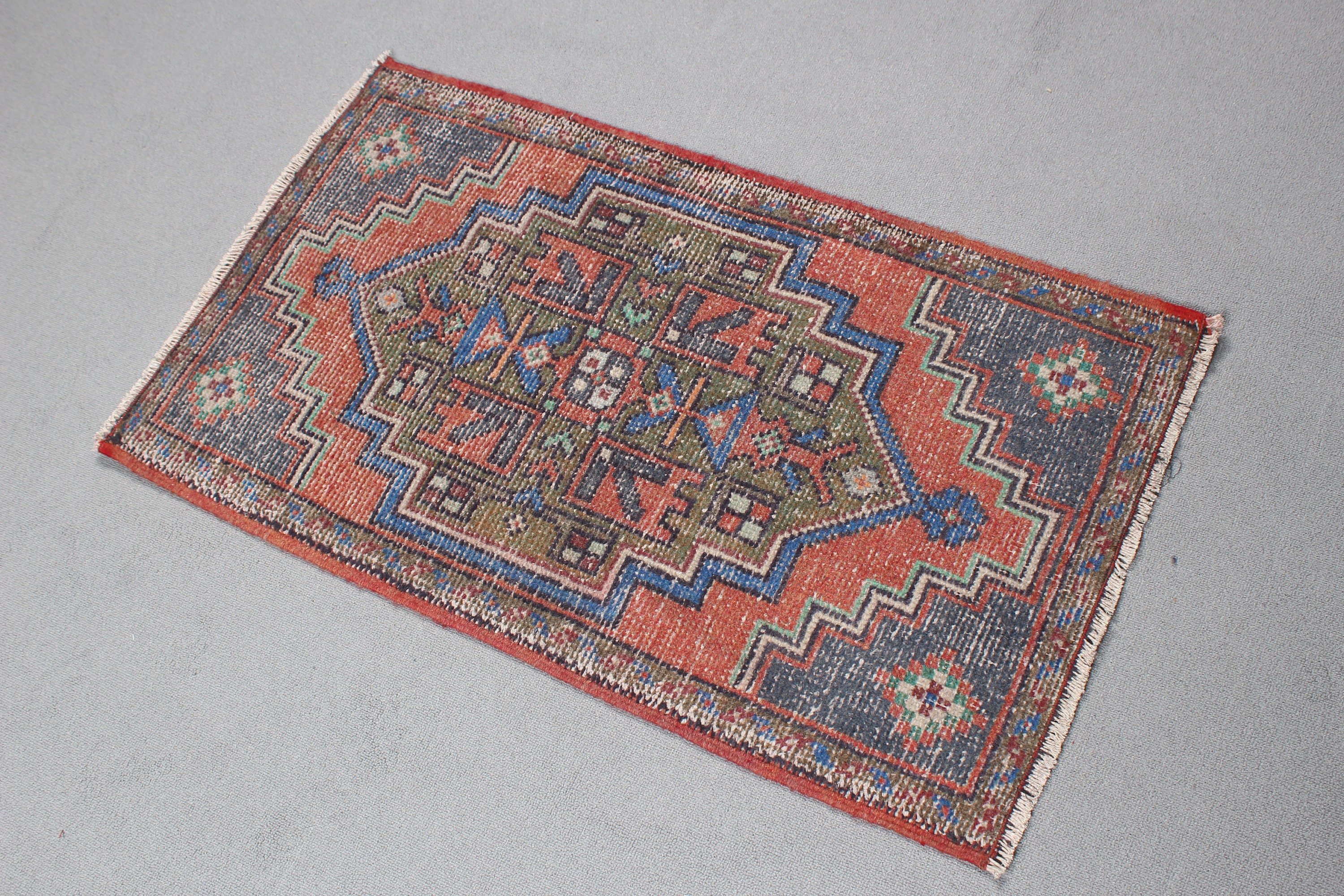 Harika Halılar, 1.9x3.2 ft Küçük Halılar, Yatak Odası Halıları, Türk Halıları, Kapı Paspası Halıları, Lüks Halı, Vintage Halı, Kırmızı Ev Dekor Halıları, Giriş Halıları