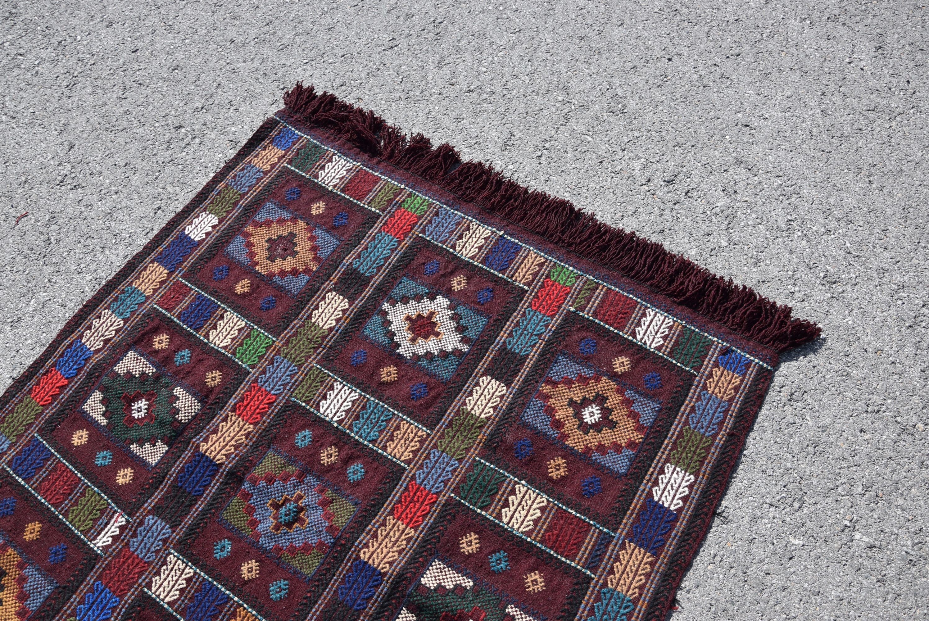 4.1x4.8 ft Accent Halı, Soluk Halılar, Vintage Halılar, Mor Fas Halısı, Yatak Odası Halısı, Kilim, Antika Halılar, Havalı Halı, Mutfak Halısı, Türk Halısı