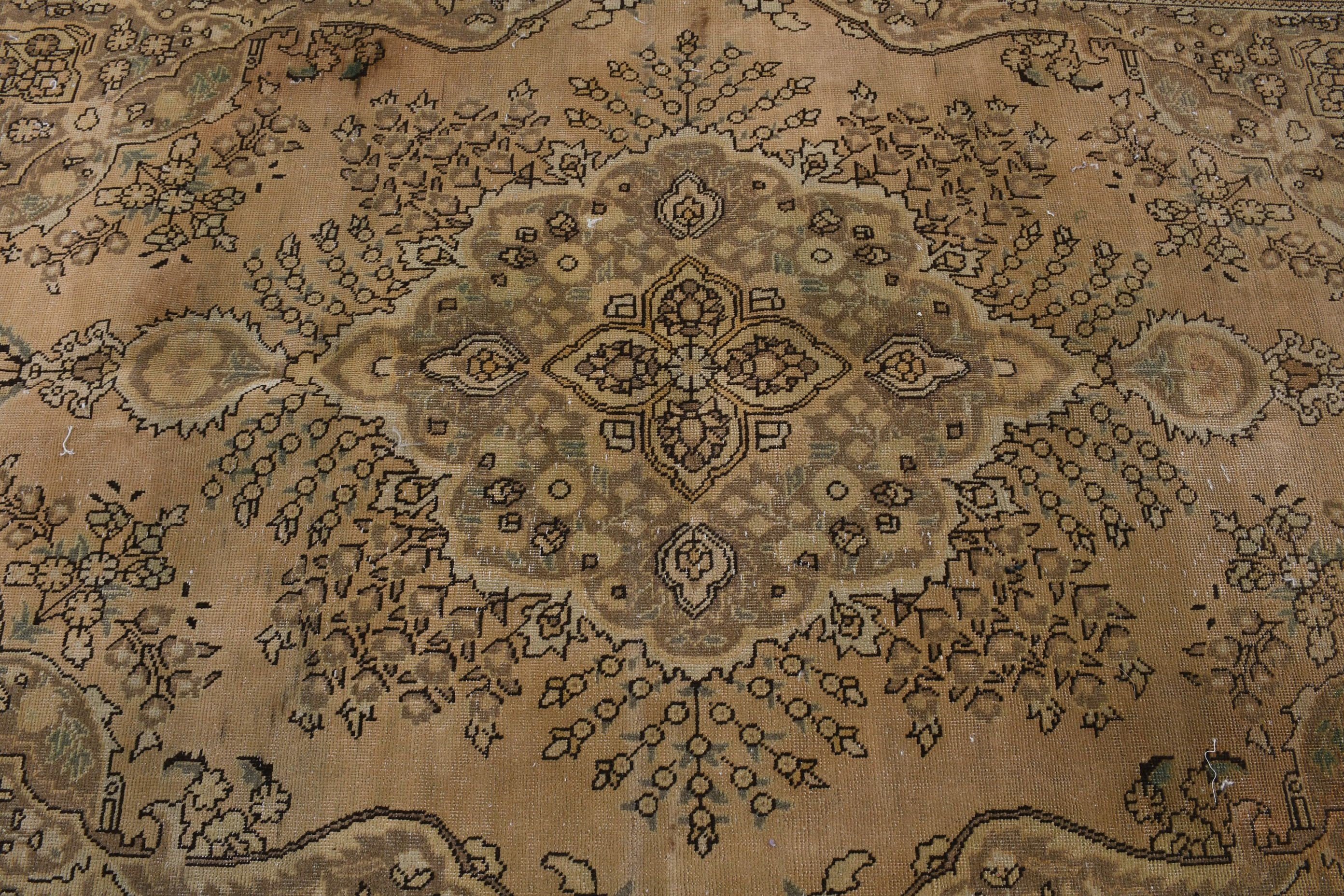 Kahverengi Oryantal Halı, Türk Halısı, 5.8x9.4 ft Büyük Halı, Vintage Halı, Yer Halısı, Fas Halısı, Salon Halısı, Salon Halıları, Yatak Odası Halısı