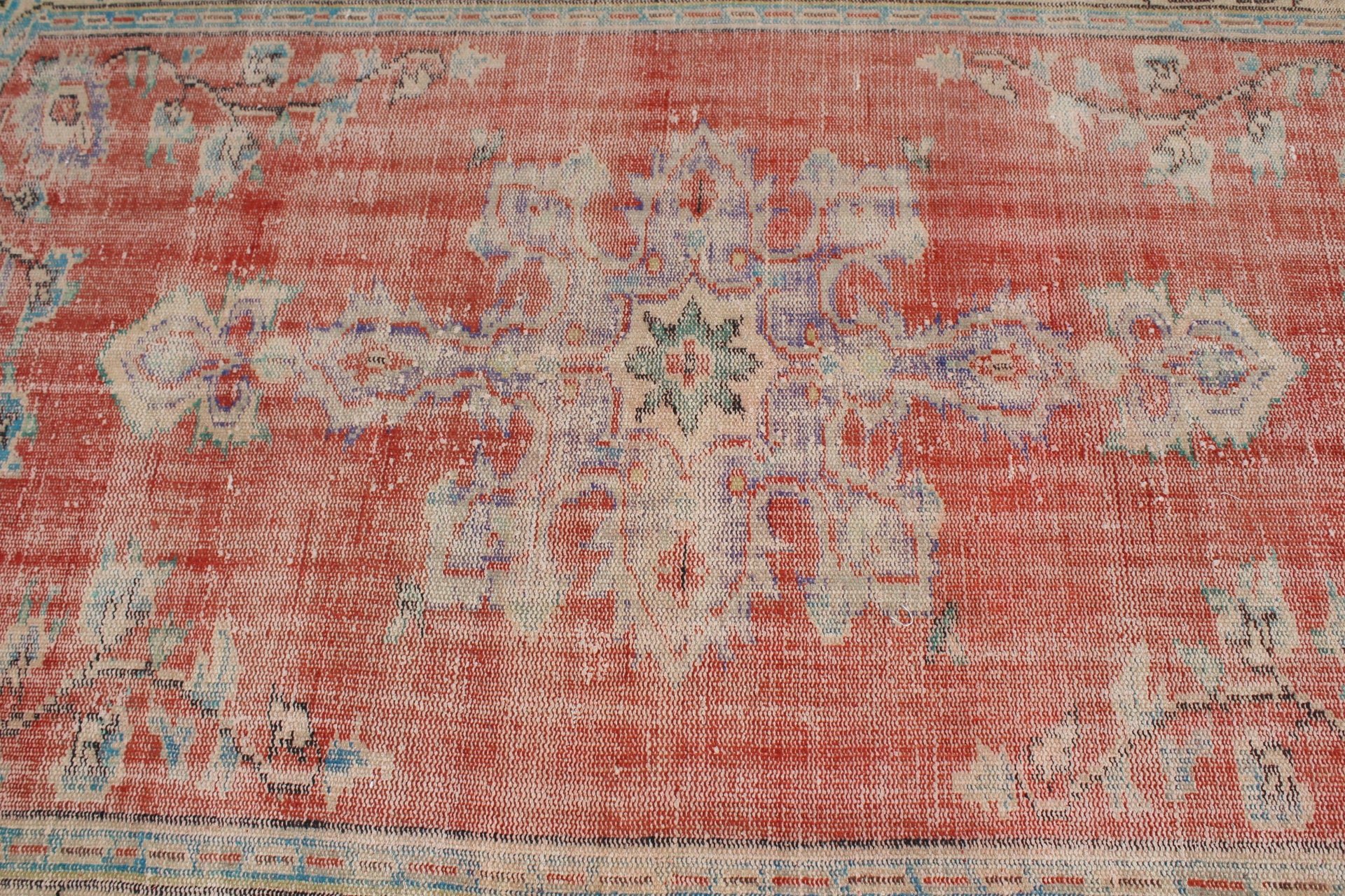 Floor Rugs, Turkish Rug, Red Oriental Rug, Bedroom Rug, Dining Room Rug, Rugs for Dining Room, 4.7x7 ft Area Rug, Oushak Rug, Vintage Rugs