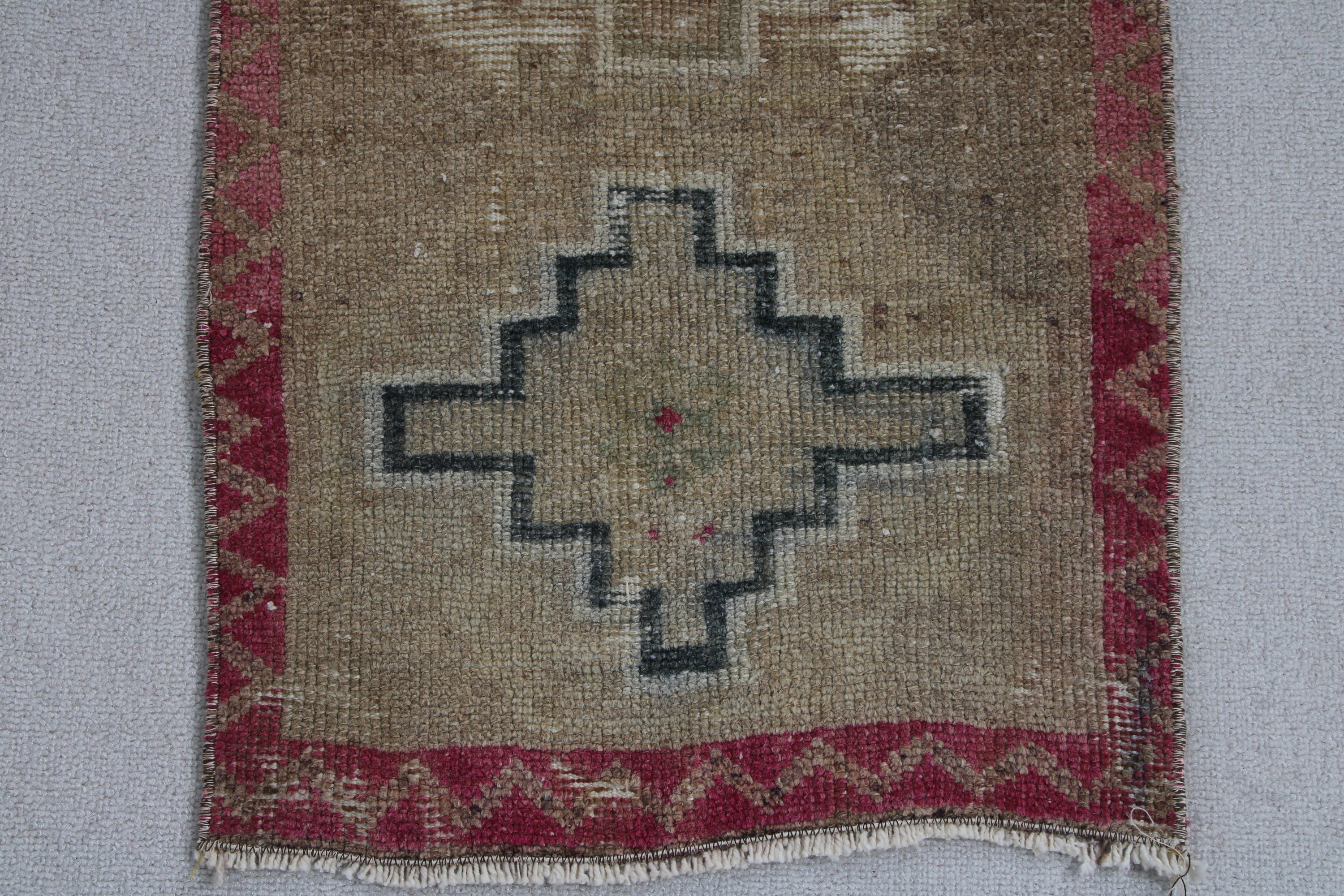 Turkish Rug, Brown Handwoven Rugs, Nursery Rugs, 1.5x2.9 ft Small Rug, Anatolian Rug, Small Vintage Rugs, Vintage Rugs, Modern Rug