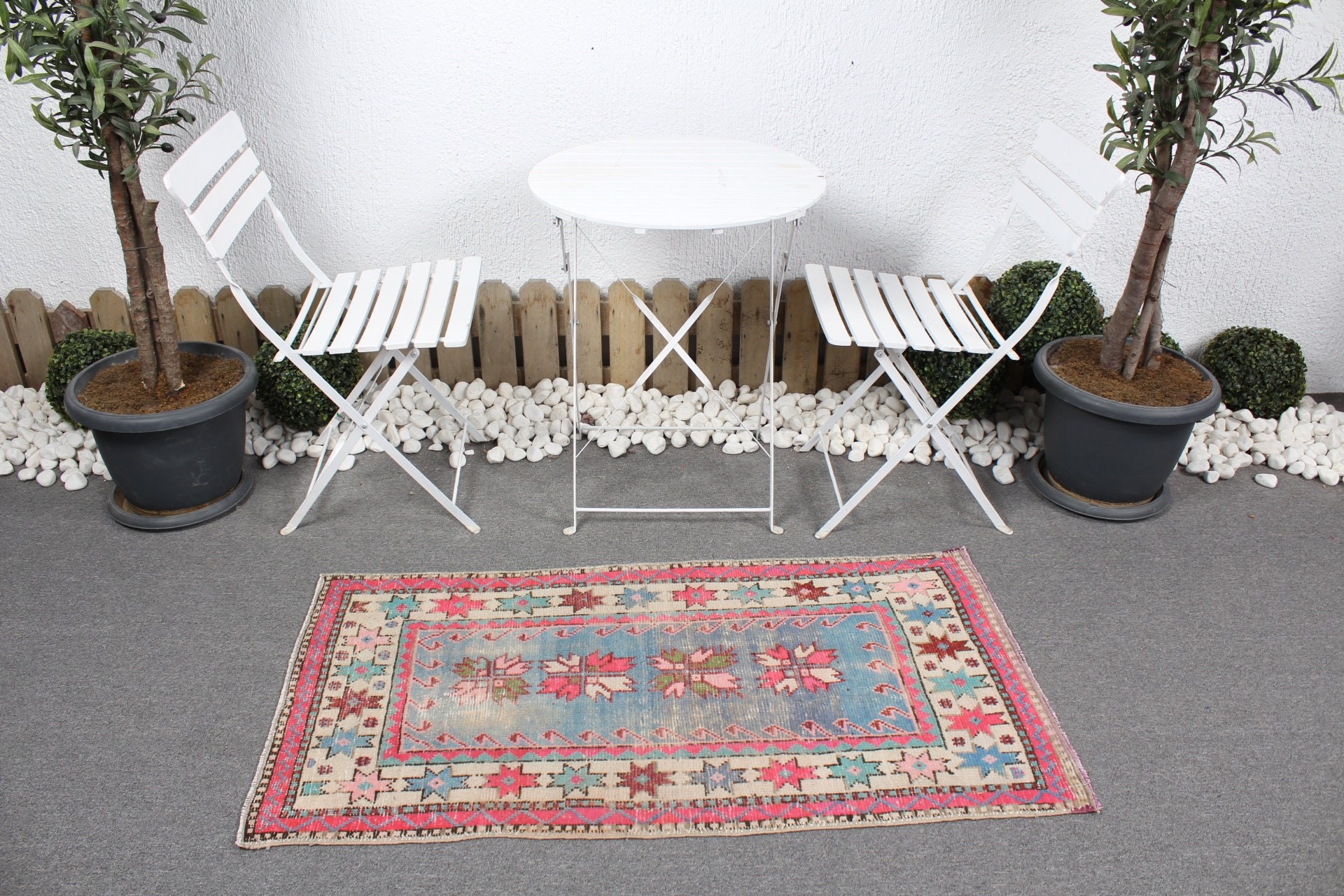 Vintage Halı, Türk Halıları, Çocuk Halısı, Boho Halıları, Mavi Yün Halıları, Fas Halıları, Mutfak Halıları, 2.3x4.4 ft Küçük Halı, Duvar Asılı Halılar