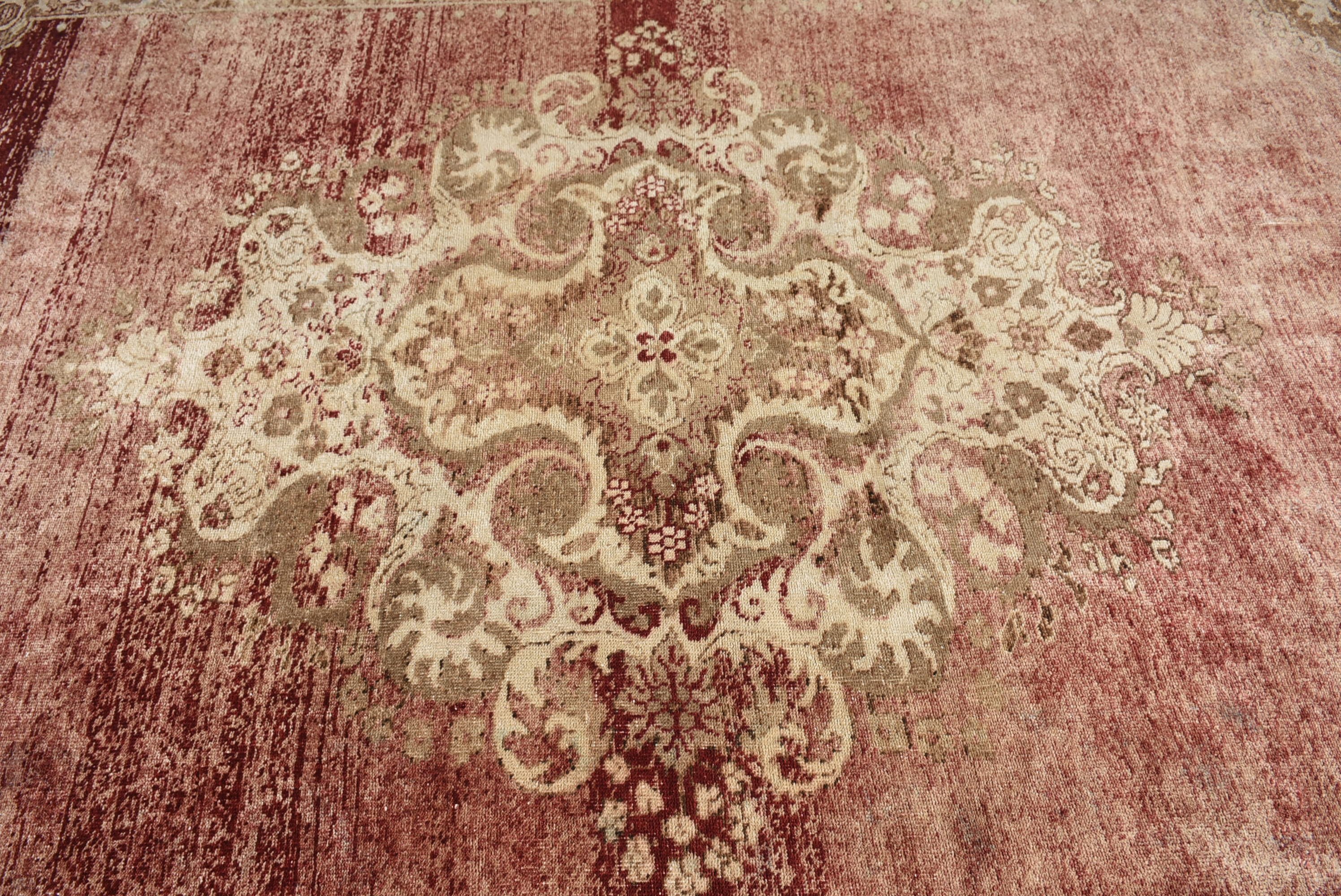 Nomadic Rug, Vintage Rug, Salon Rug, Cool Rug, Dining Room Rugs, Orange  7.3x11.1 ft Oversize Rug, Turkish Rug