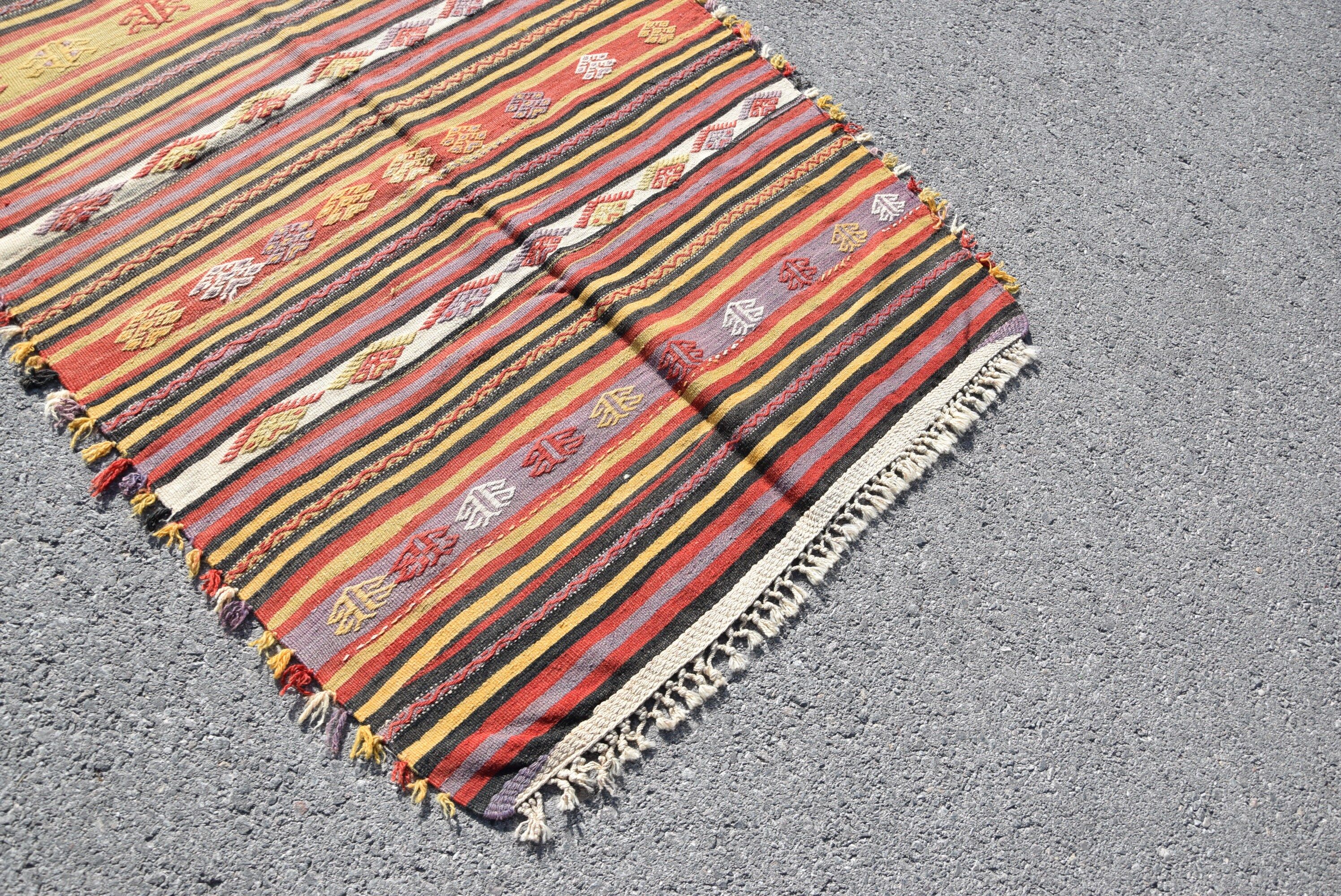 Türk Halısı, Kırmızı Fas Halıları, Yün Halılar, Vintage Halılar, Kilim, Antika Halı, Yemek Odası Halısı, Pastel Halı, 3,9x6,6 ft Alan Halısı, İç Mekan Halısı