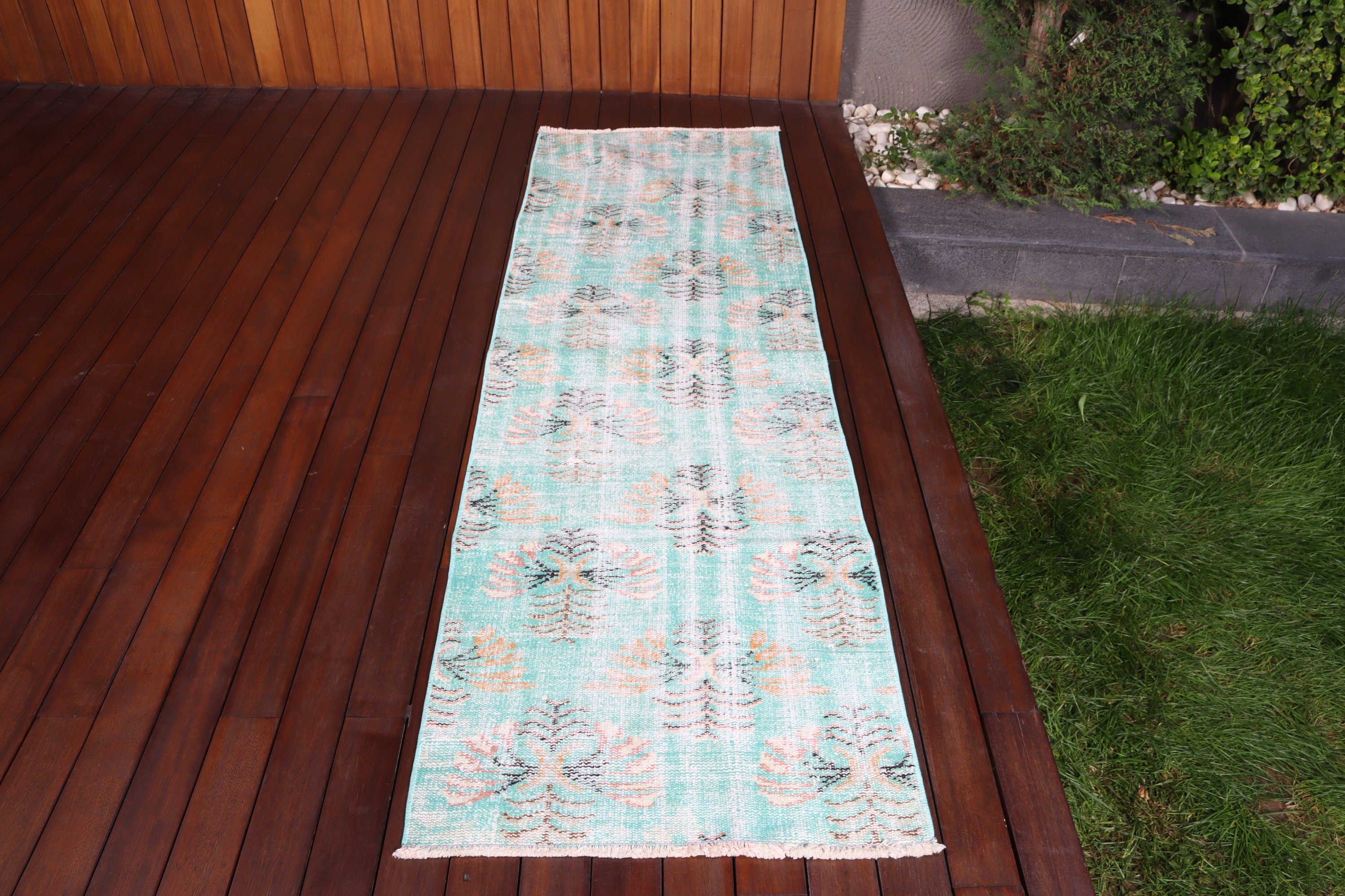 Düz Dokuma Halı, Mutfak Halıları, Beni Ourain Yolluk Halıları, Yeşil Yün Halı, Türk Halıları, 2.3x7.6 ft Yolluk Halıları, Vintage Halılar, Modern Halılar