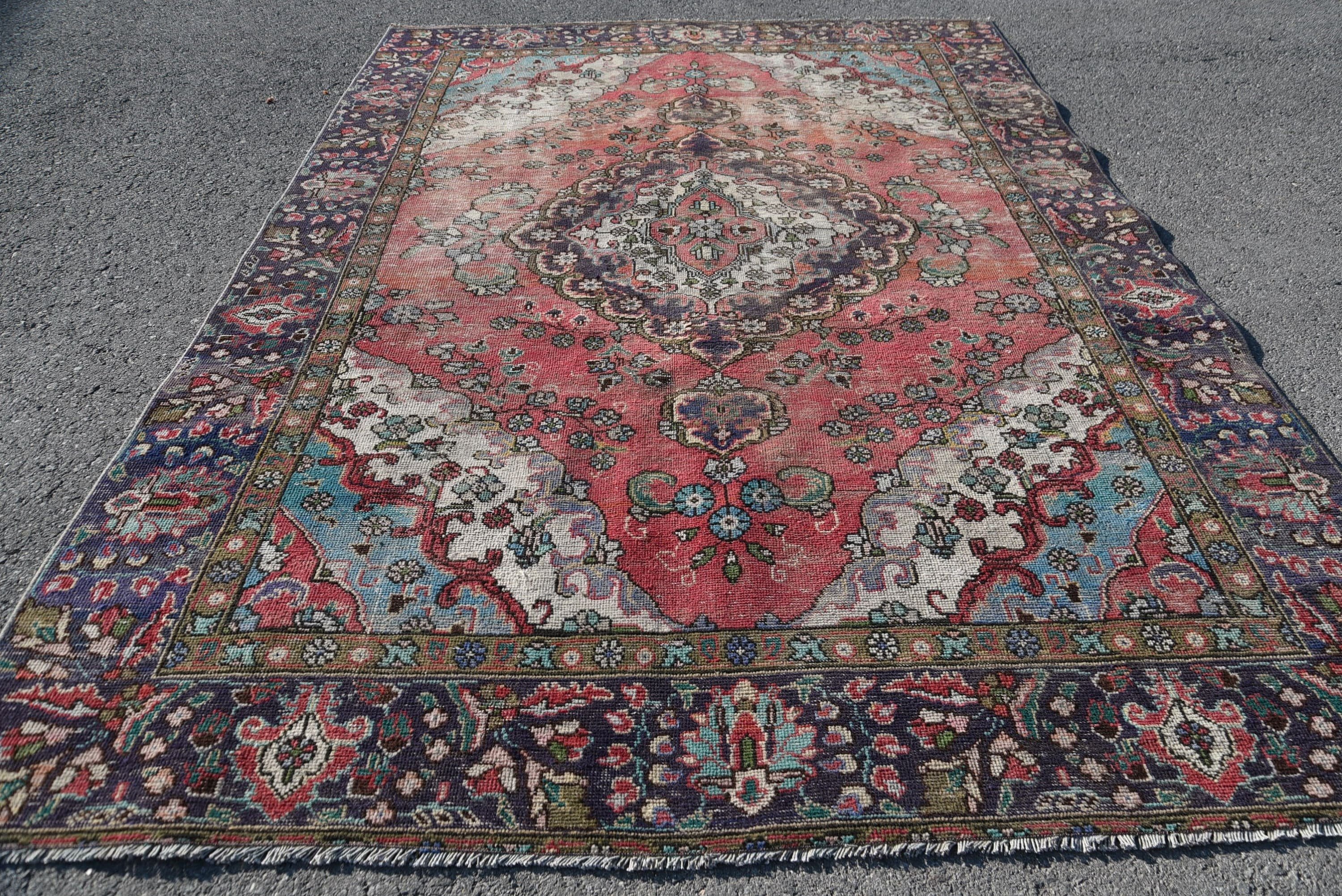 Yemek Odası Halısı, 6.1x9.1 ft Büyük Halı, Yatak Odası Halısı, Türk Halısı, Vintage Halılar, Oryantal Halılar, Yün Halı, Soluk Halılar, Salon Halıları, Eski Halılar