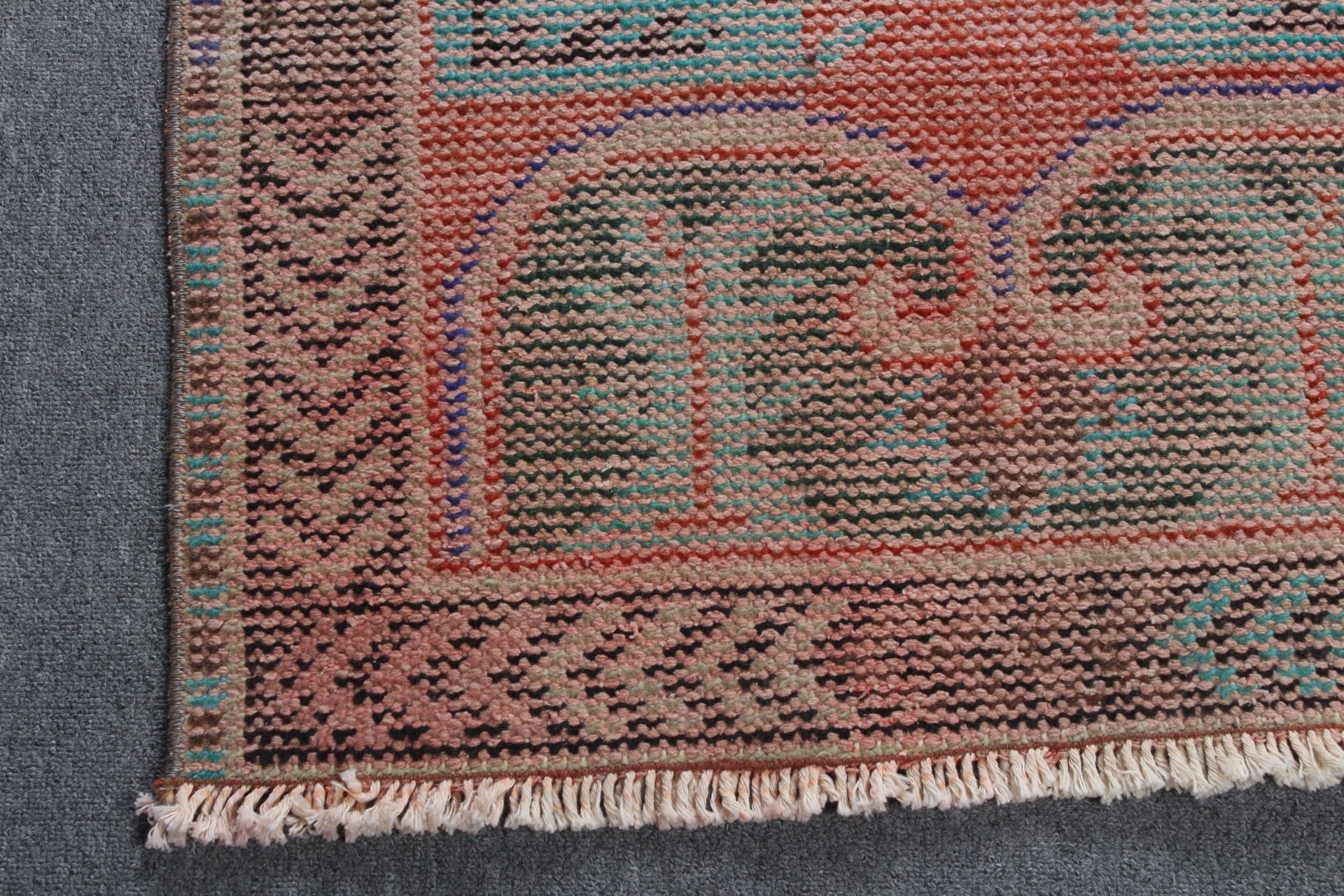 Door Mat Rug, Vintage Rug, Wall Hanging Rug, Home Decor Rugs, Art Rug, 2.5x4.9 ft Small Rug, Red Home Decor Rug, Turkish Rug, Anatolian Rug